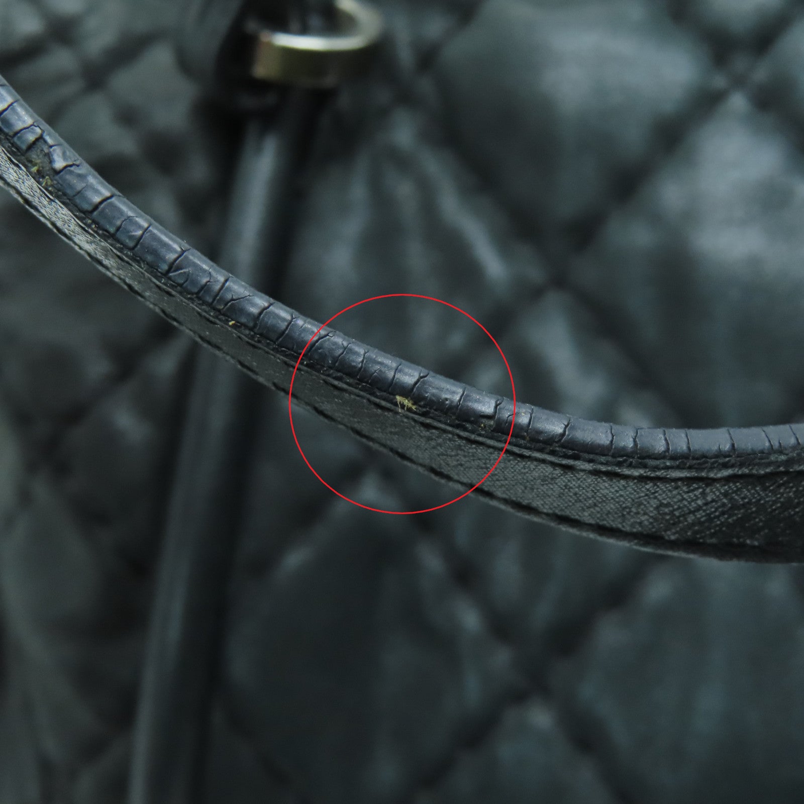 CHANEL 【激減優惠】菱格牛皮皮革Chain Shoulder銀扣手挽肩背兩用袋黑色