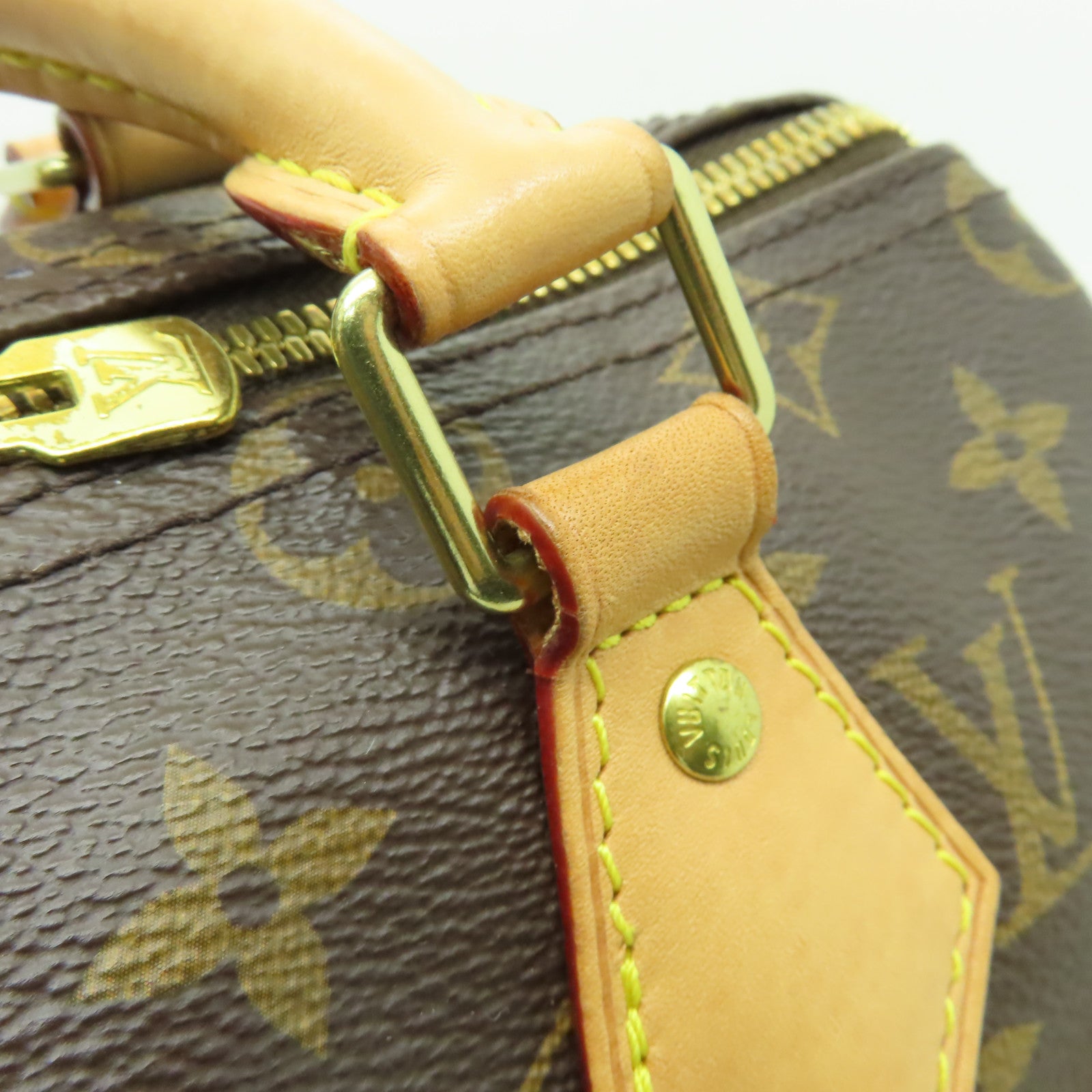 LOUIS VUITTON Monogram Speedy 25金扣手挽肩背兩用袋啡色