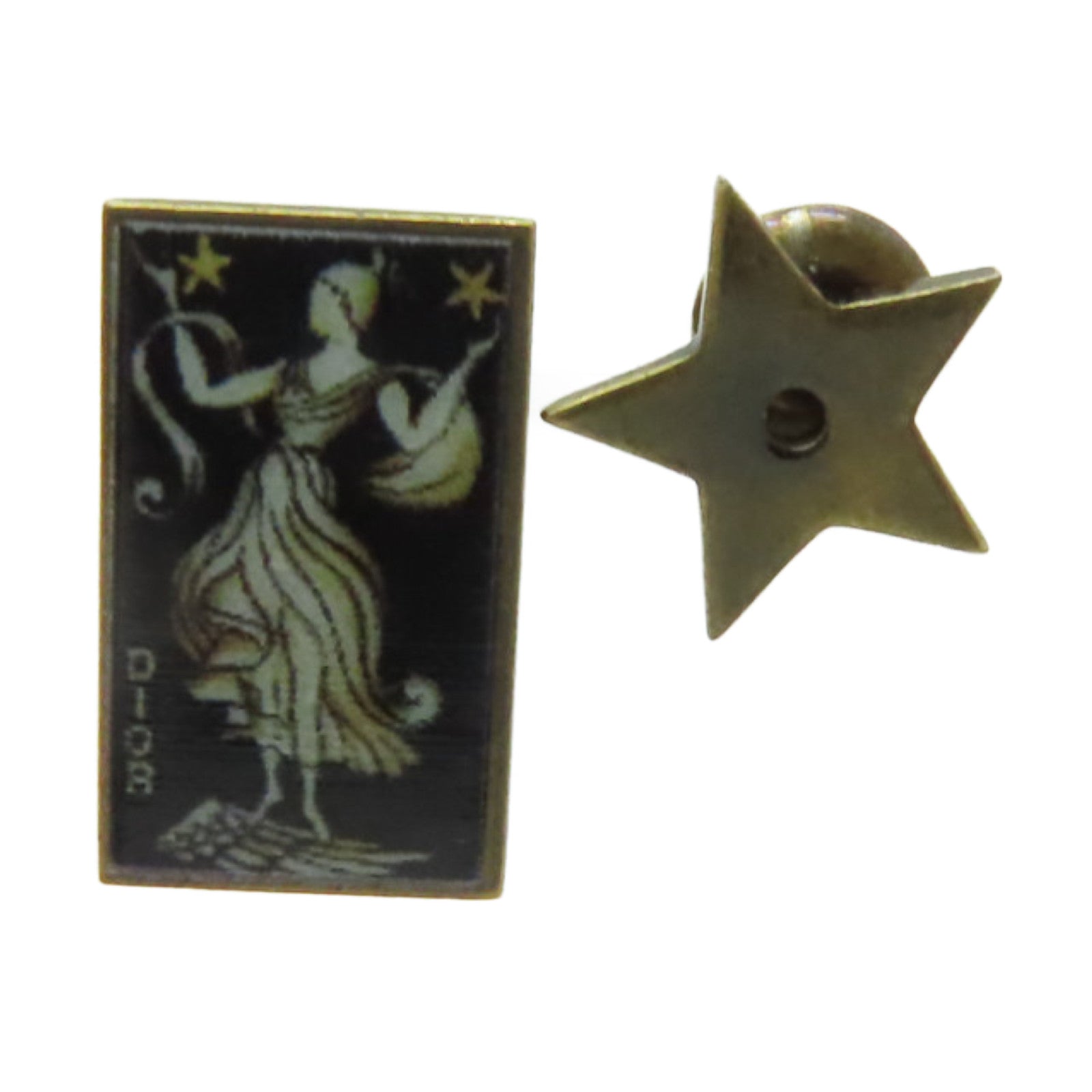 Dior 金屬Earrings耳環黑色/金色