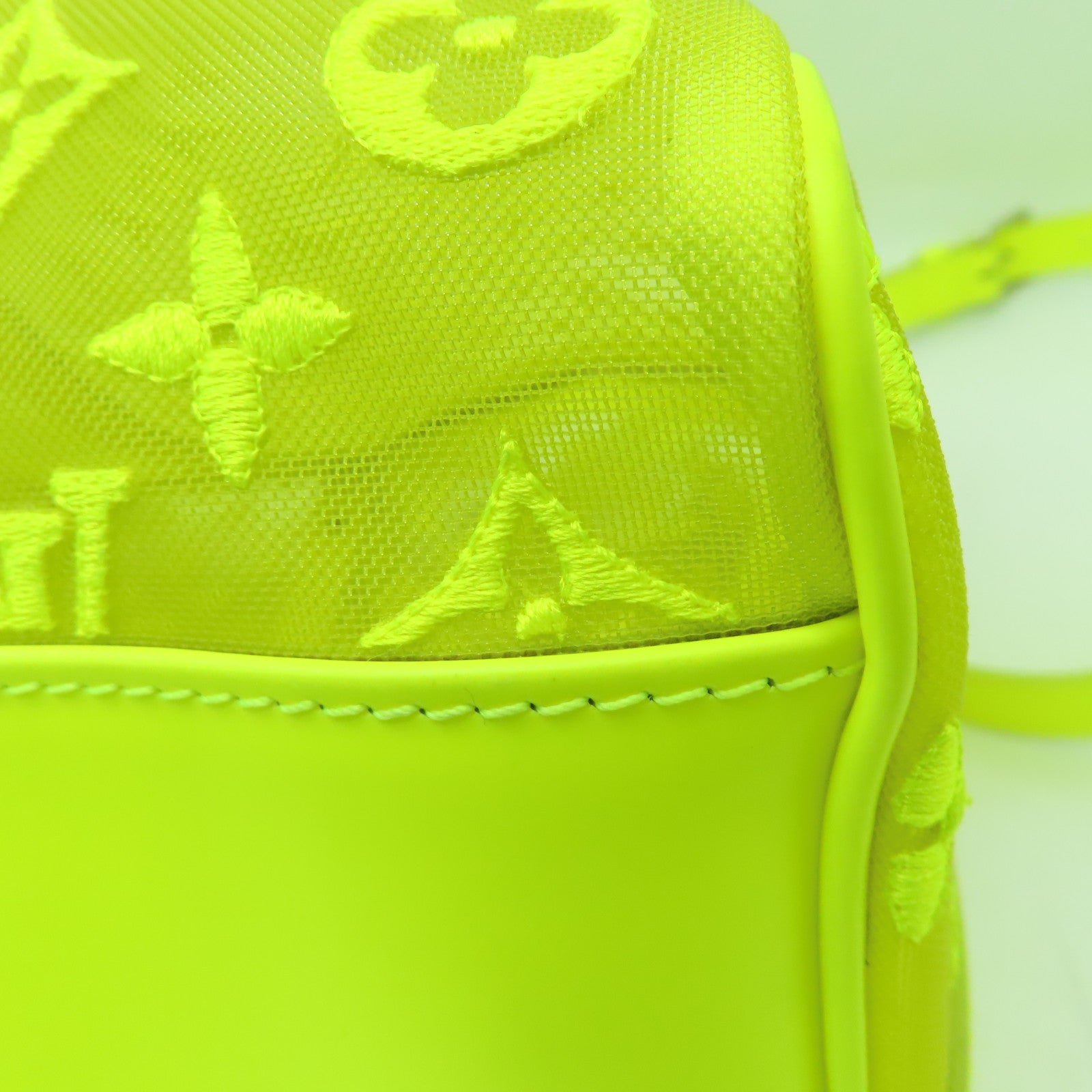 LOUIS VUITTON Monogram Keepall Bandoulie 50 Boston Bag銀扣波士顿包黃色