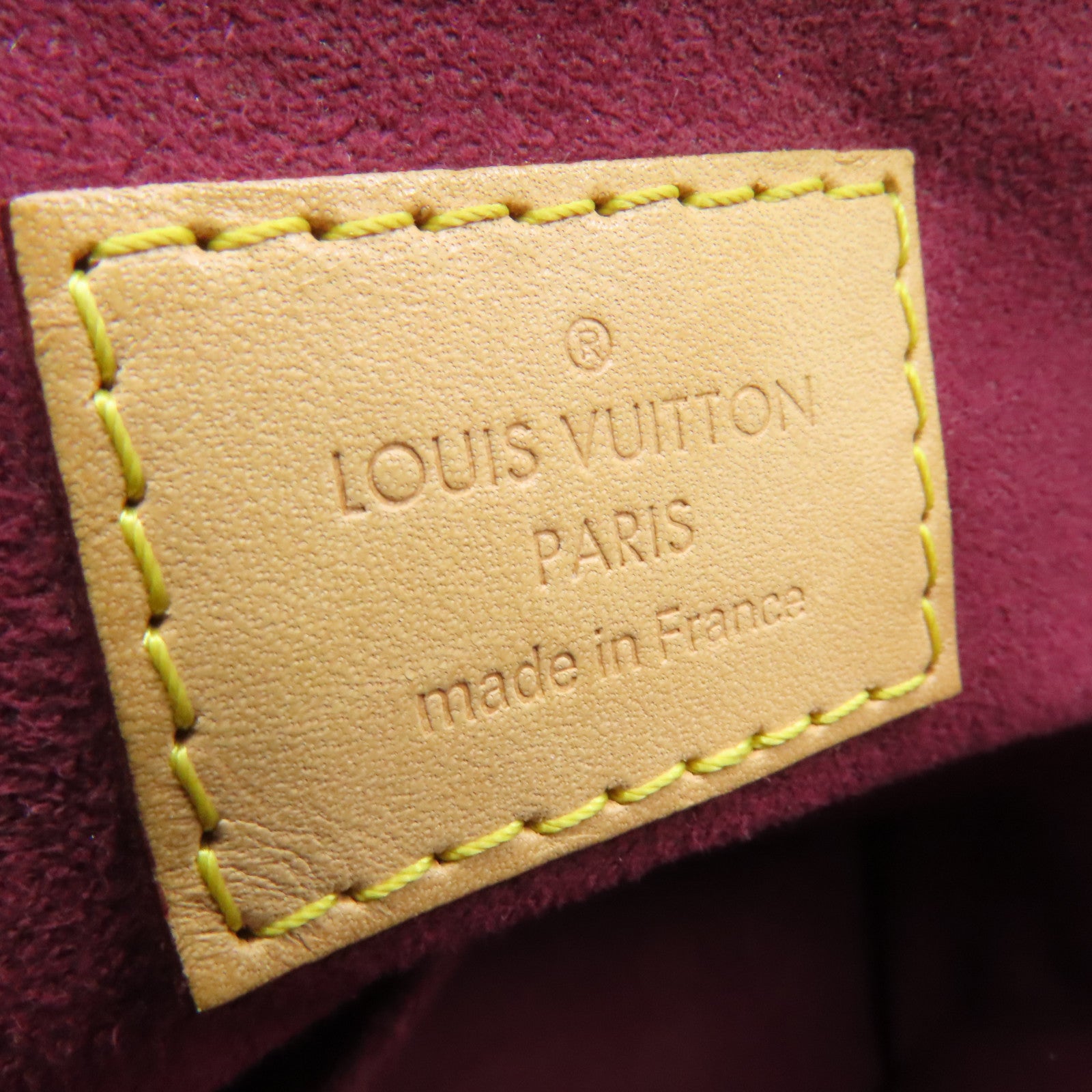 LOUIS VUITTON Monogram Pallas MM金扣手挽肩背兩用袋酒紅色