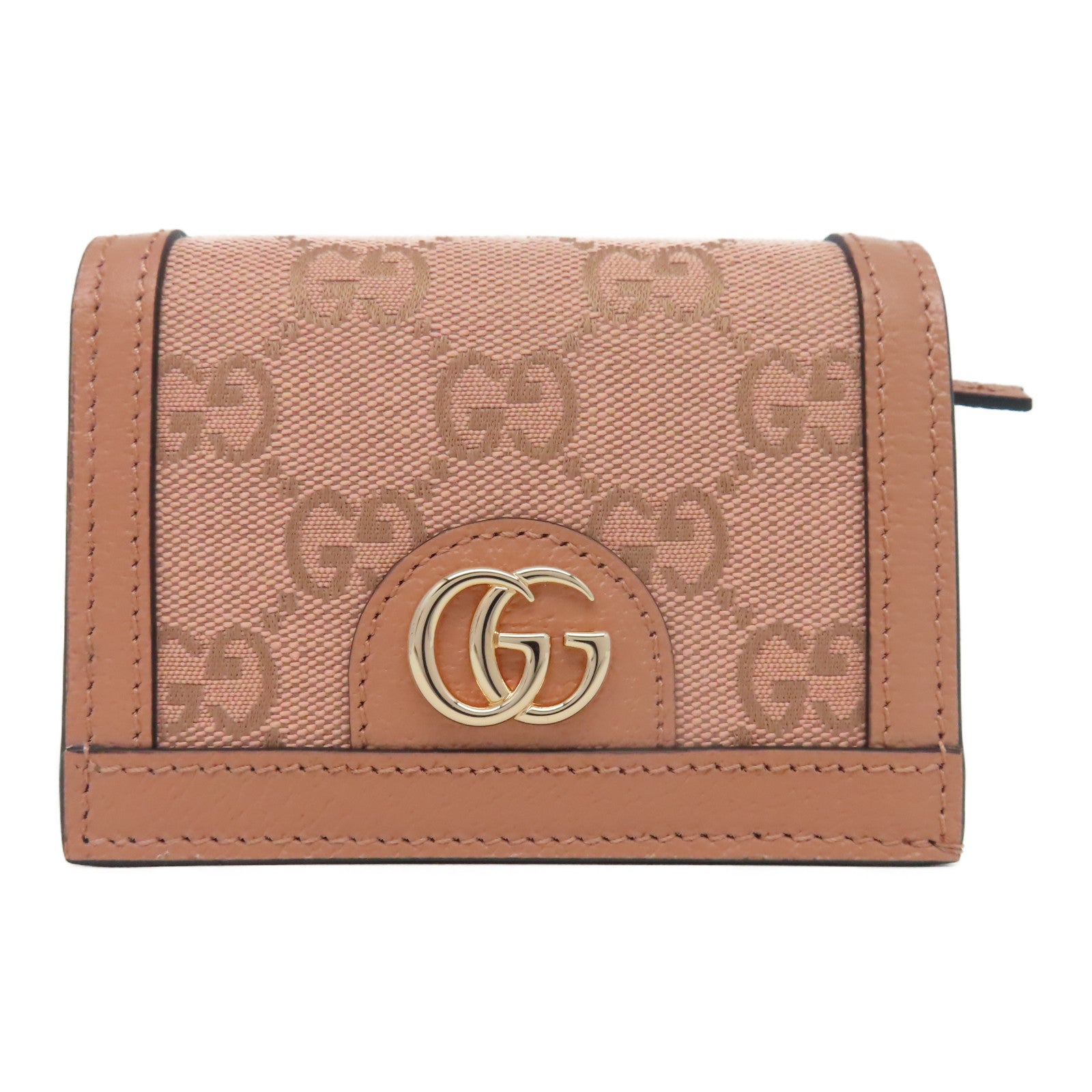 GUCCI 帆布Wallet金扣錢包粉紅色