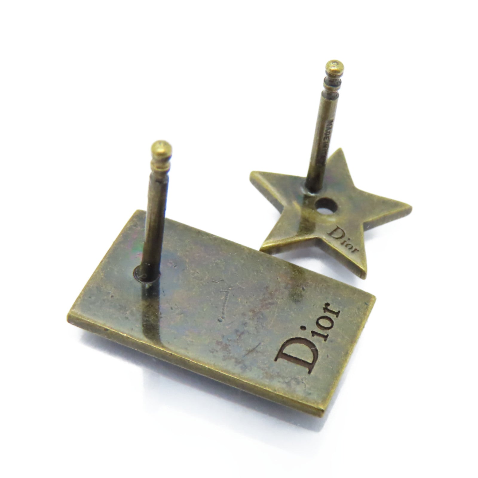 Dior 金屬Earrings耳環黑色/金色