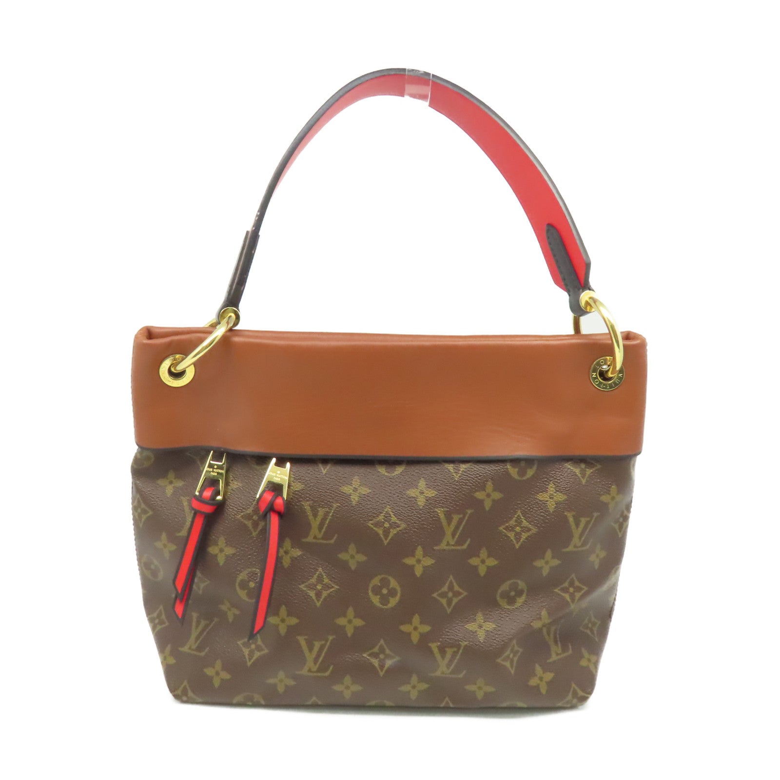 LOUIS VUITTON Monogram Tuileries Besace 2Way Shoulder Bag金扣手挽肩背兩用袋啡色/紅色