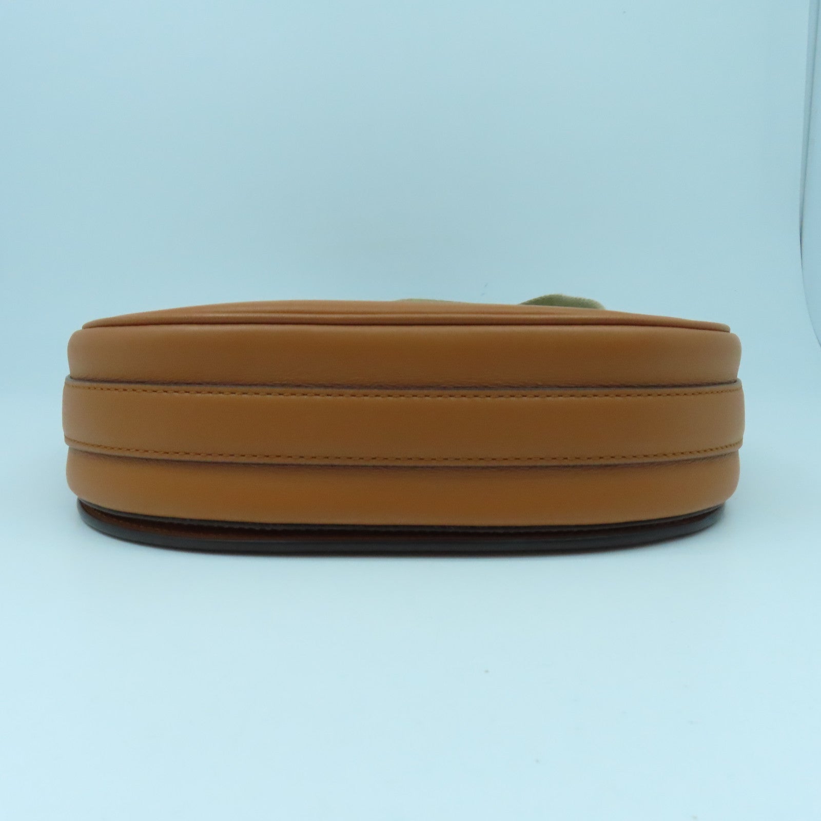 MCM 帆布/牛皮皮革Shoulder Bag金扣肩背袋啡色