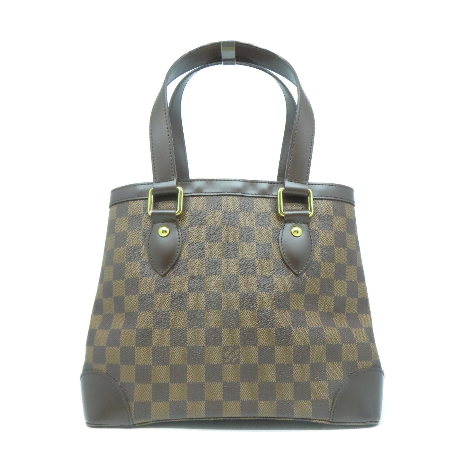 LOUIS VUITTON Damier Hampstead PM金扣手挽袋啡色