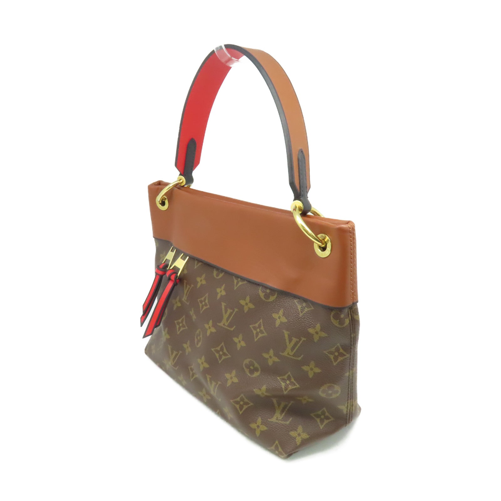 LOUIS VUITTON Monogram Tuileries Besace 2Way Shoulder Bag金扣手挽肩背兩用袋啡色/紅色