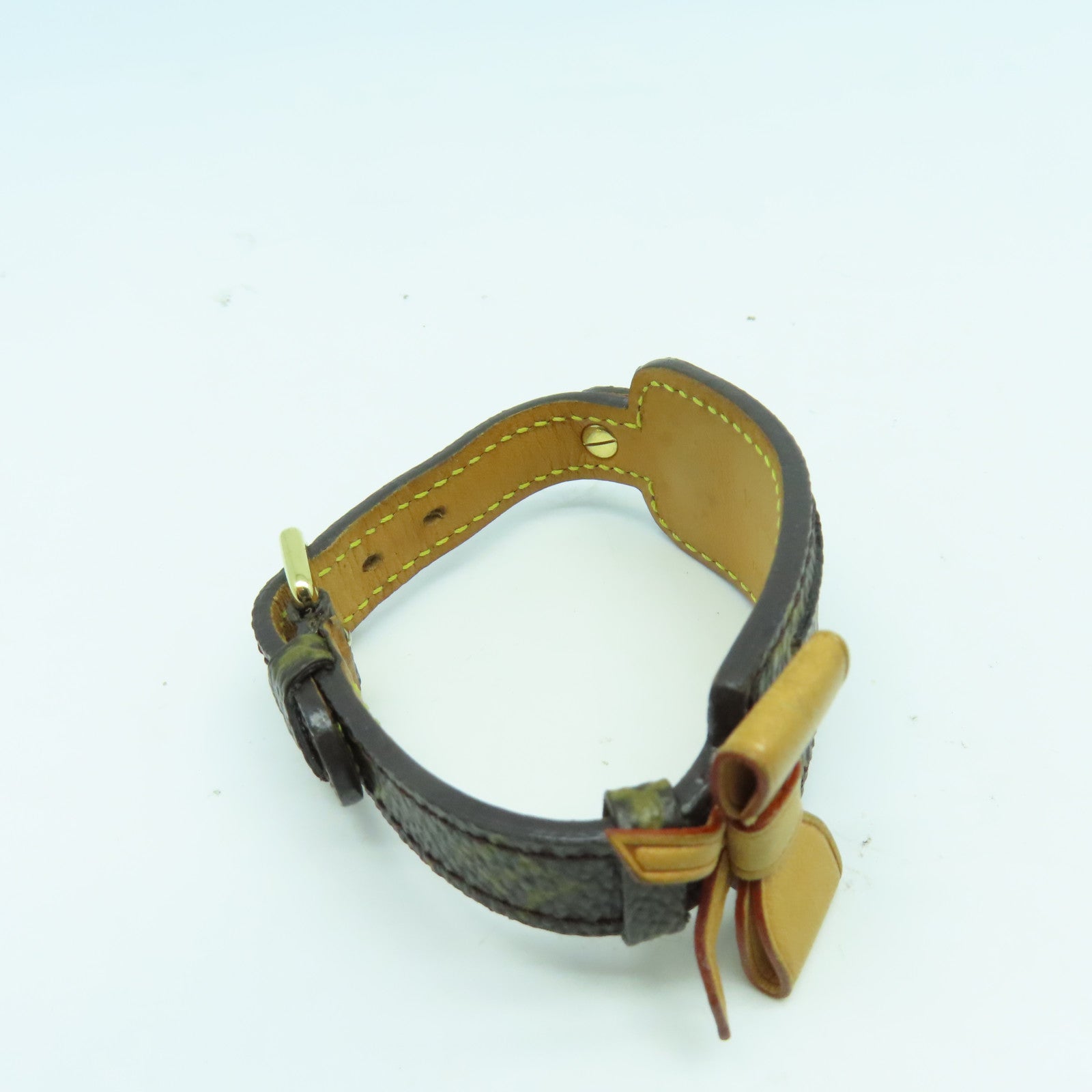 LOUIS VUITTON Monogram Bracelet金扣手鐲啡色