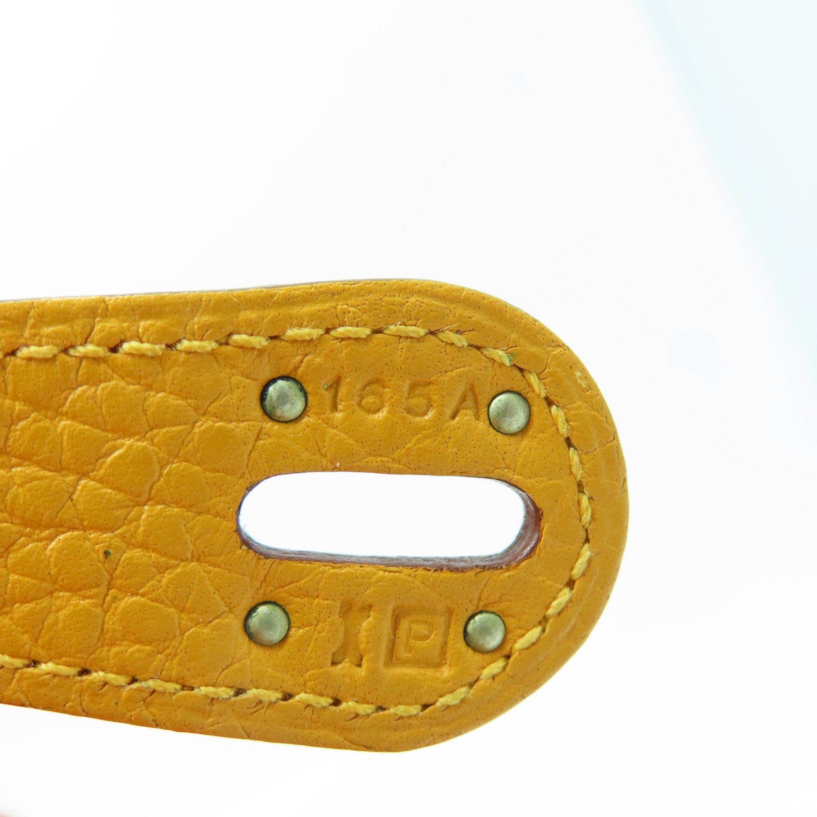 HERMES Taurillon Clemence皮革Lindy 26银扣手挽肩背两用袋橙色