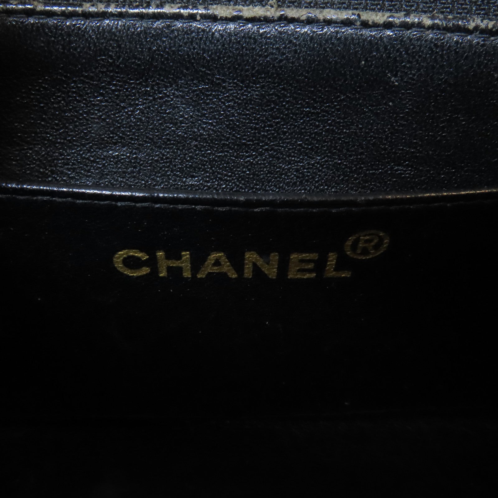CHANEL 菱格羊皮皮革Chain Shoulder Bag金扣鏈帶肩背袋黑色