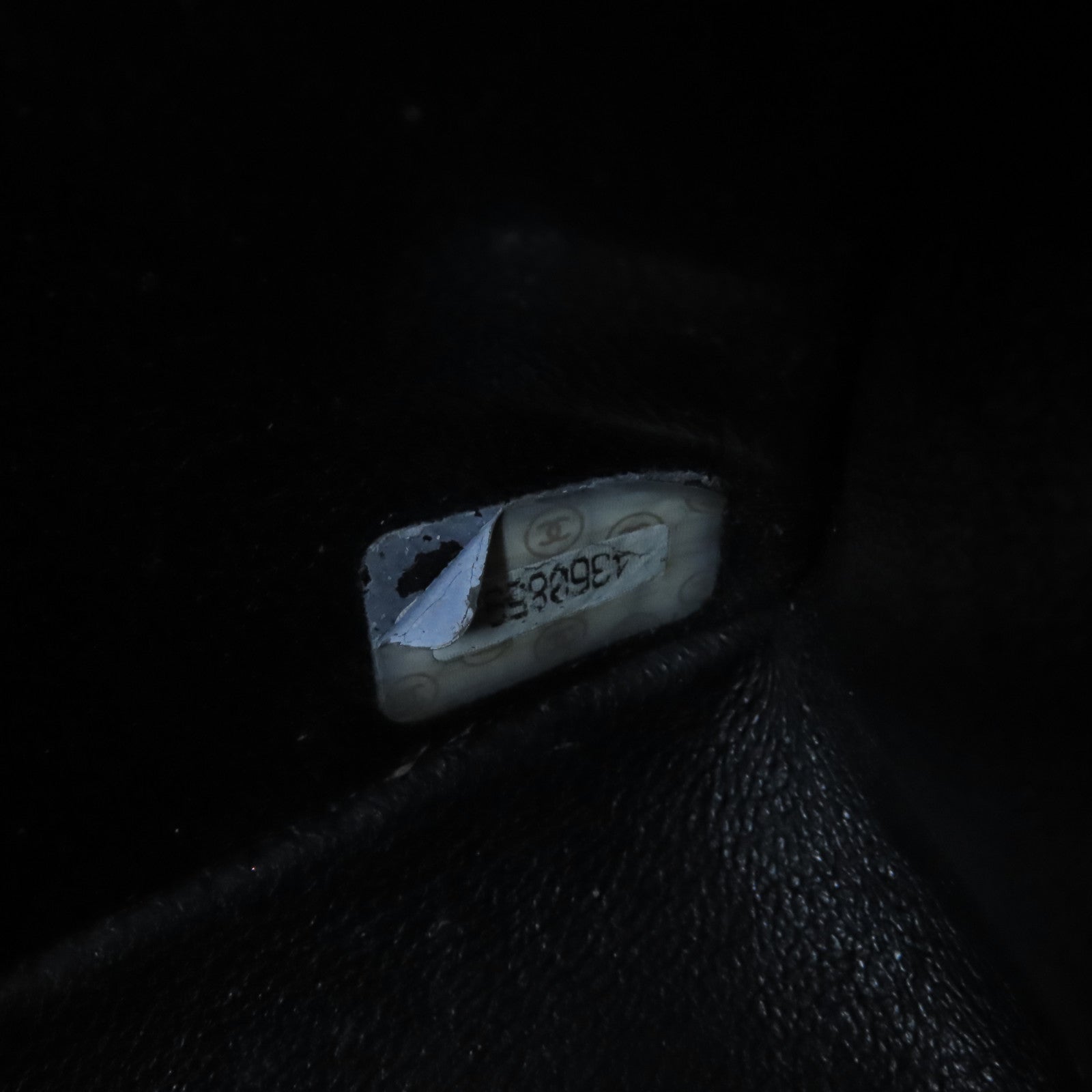 CHANEL 菱格羊皮皮革Chain Shoulder Bag金扣鏈帶肩背袋黑色