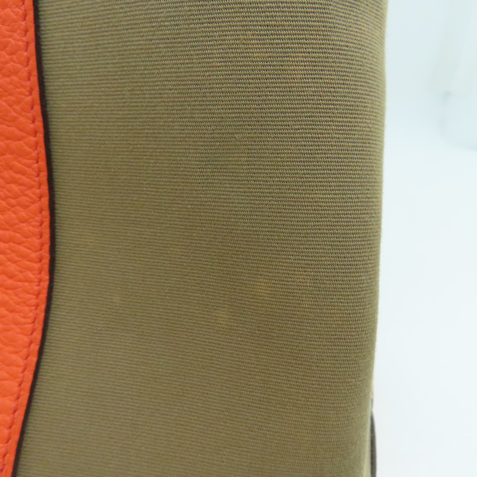 HERMES 帆布Garden Party TPM Tote Bag銀扣手挽袋啡色橙色
