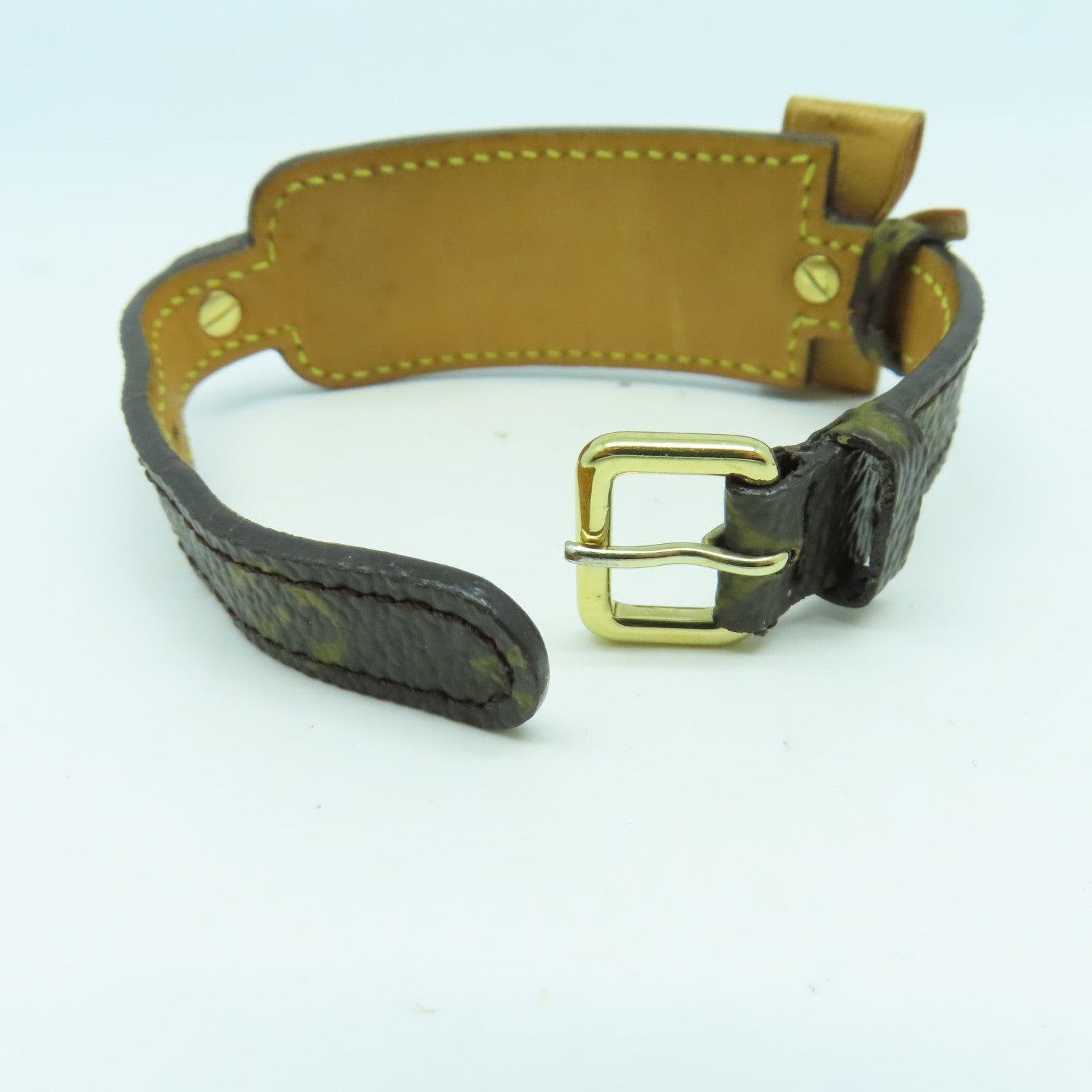 LOUIS VUITTON Monogram Bracelet金扣手鐲啡色