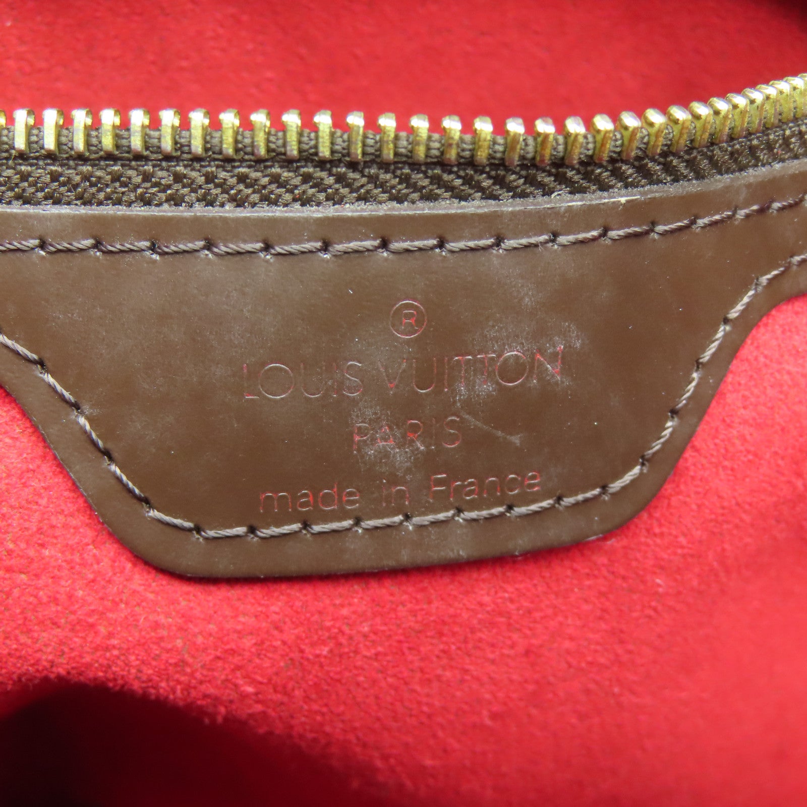 LOUIS VUITTON Damier Hampstead PM金扣手挽袋啡色