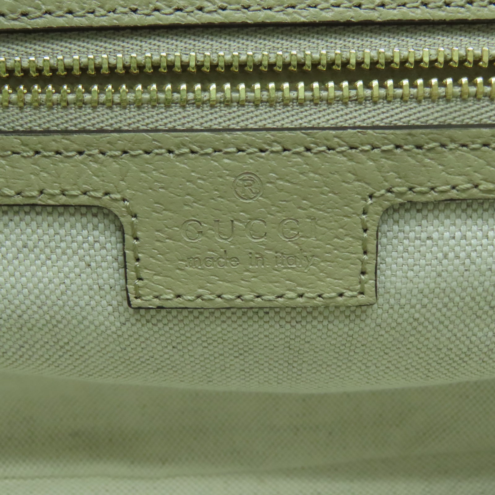GUCCI 【激減優惠】帆布2 Way Shoulder金扣手挽肩背兩用袋米色