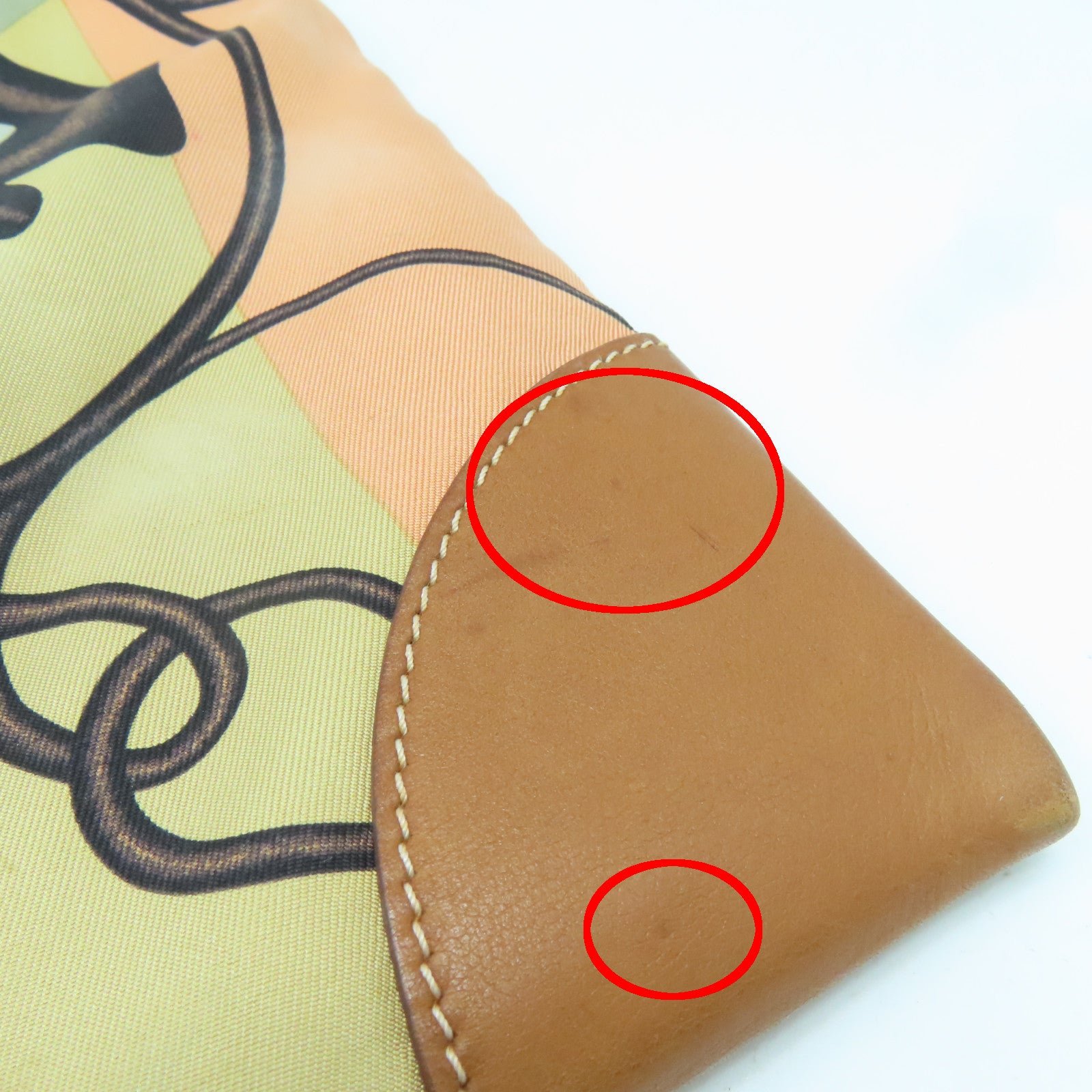 HERMES 絲質Silk City銀扣肩背袋彩色