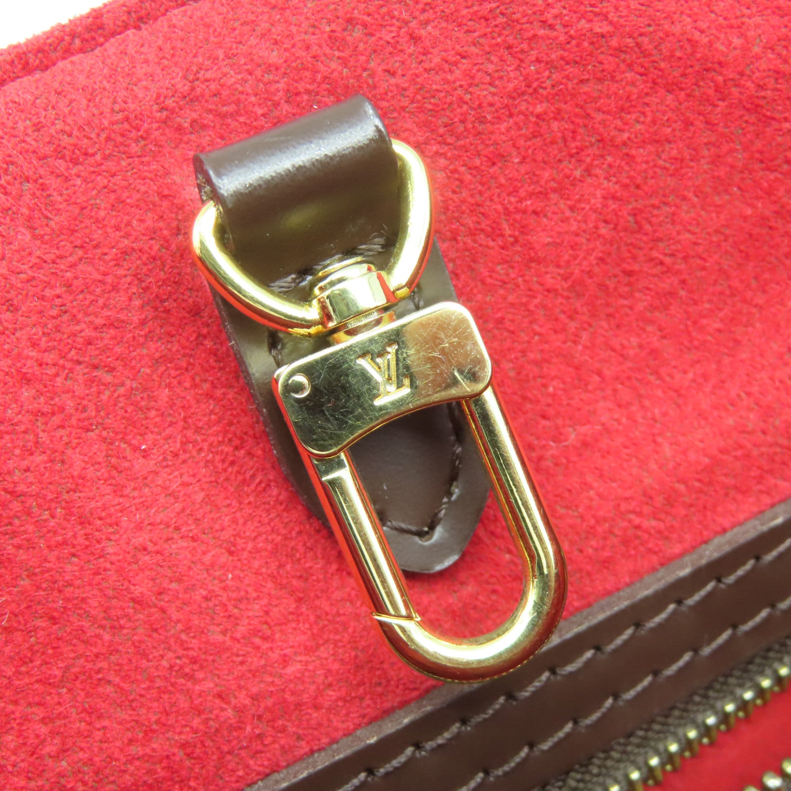 LOUIS VUITTON Damier Hampstead PM金扣手挽袋啡色
