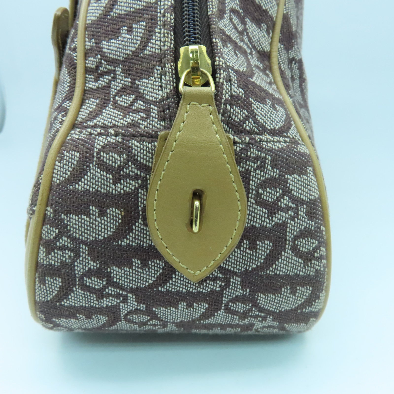 Dior canvas Shoulder Bag gold buckle shoulder bag brown