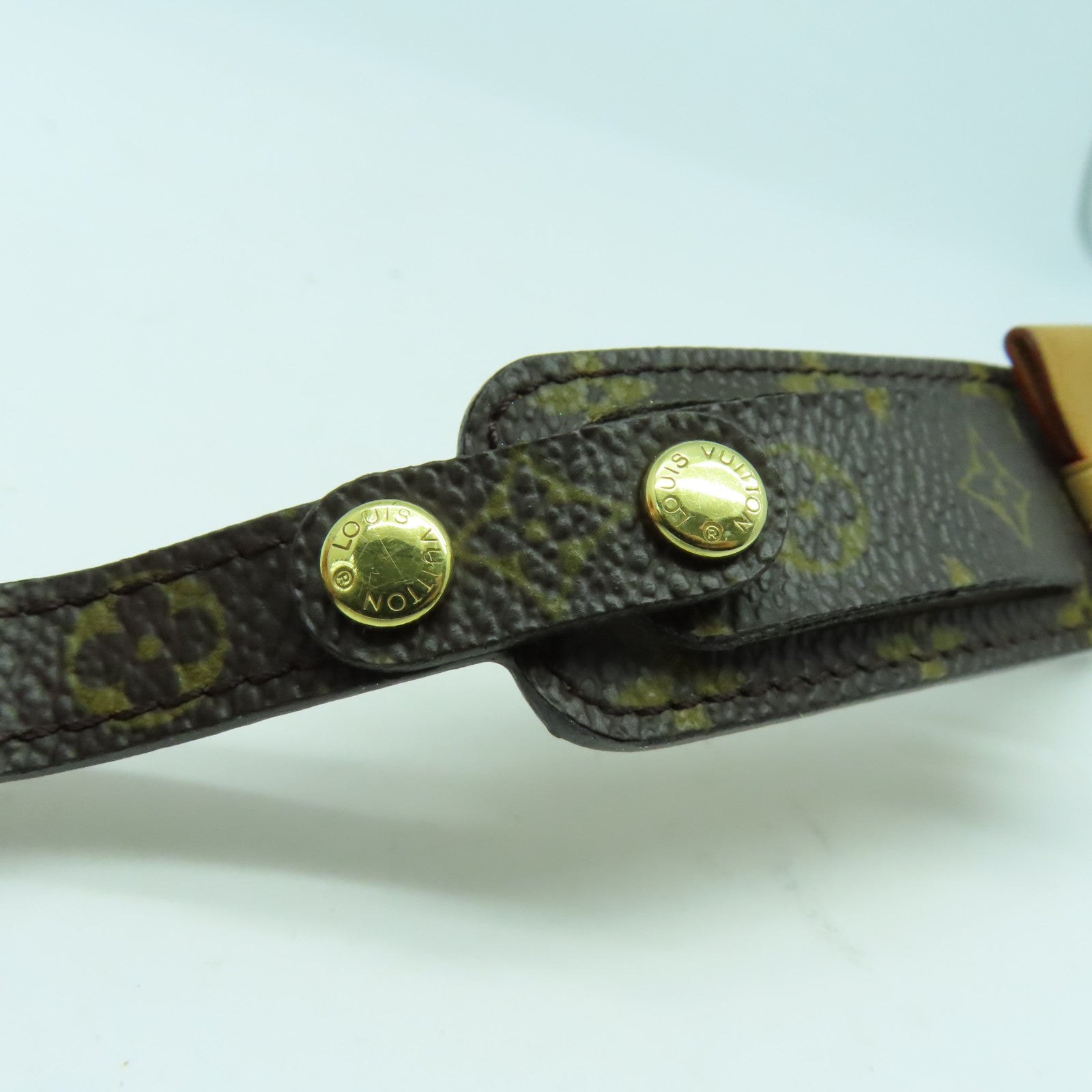 LOUIS VUITTON Monogram Bracelet金扣手鐲啡色