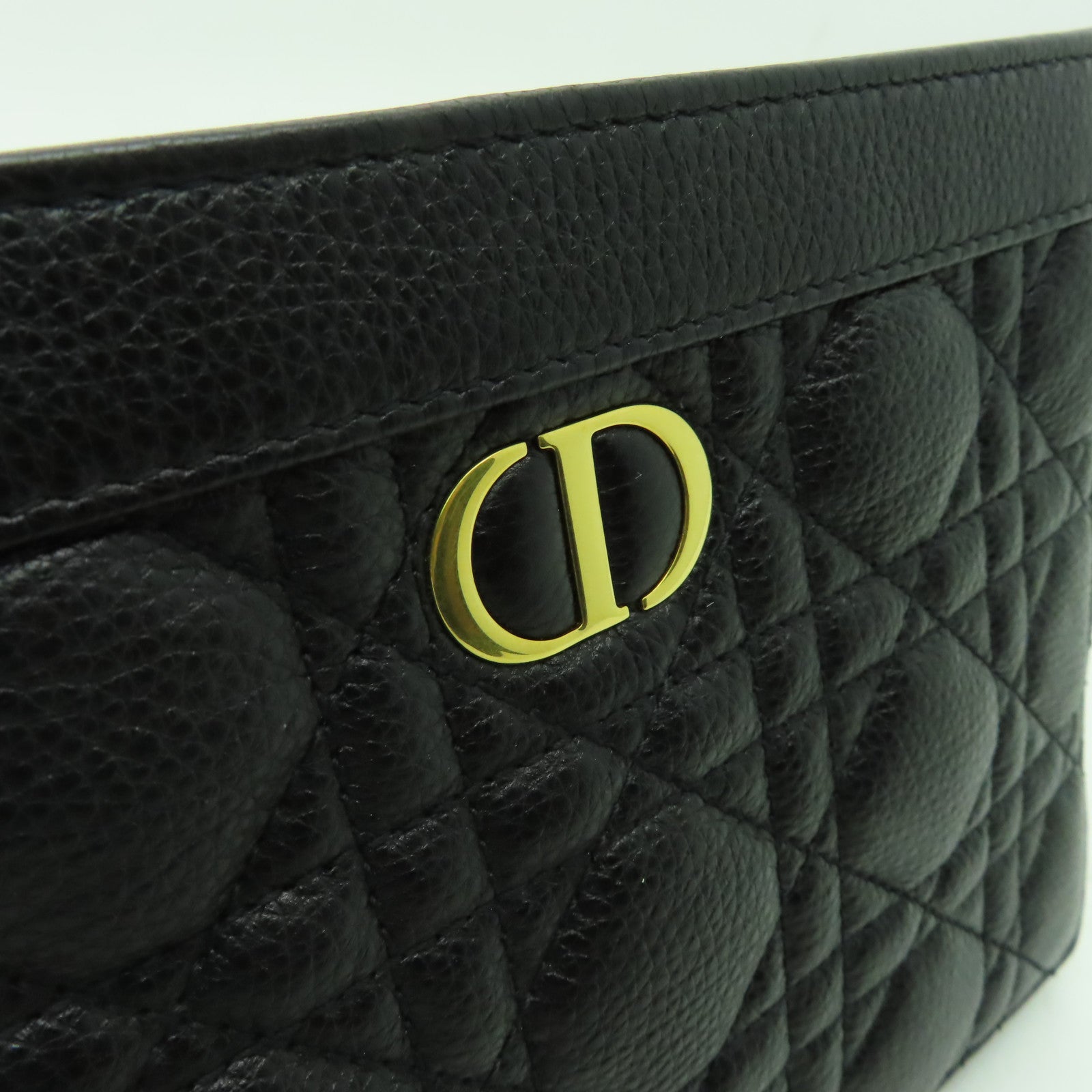 Dior 牛皮皮革Chain Shoulder金扣鏈帶肩背袋黑色