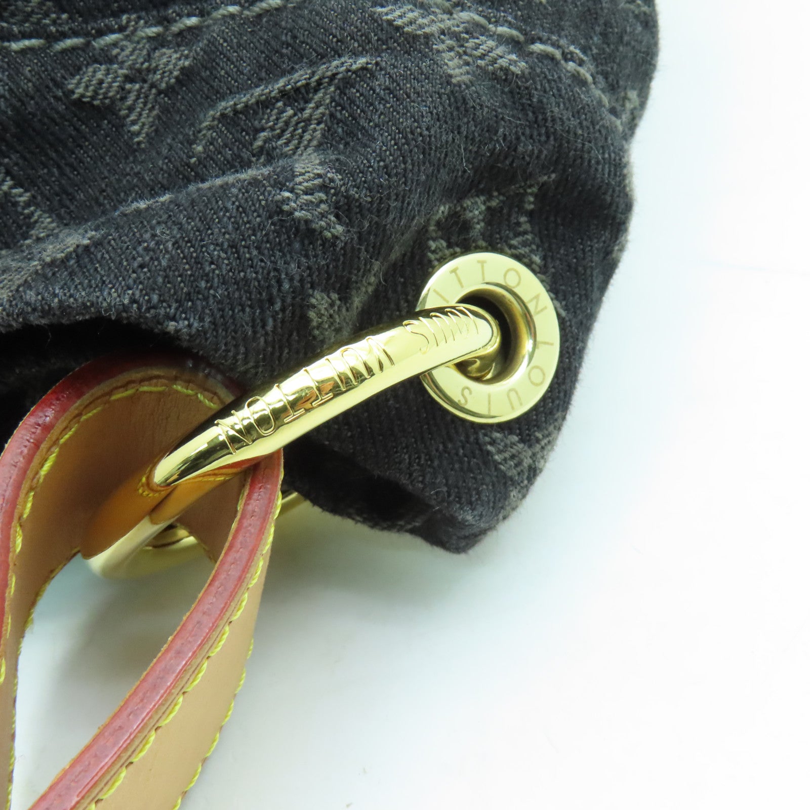 LOUIS VUITTON Monogram Denim Daily PM金扣肩背袋黒色