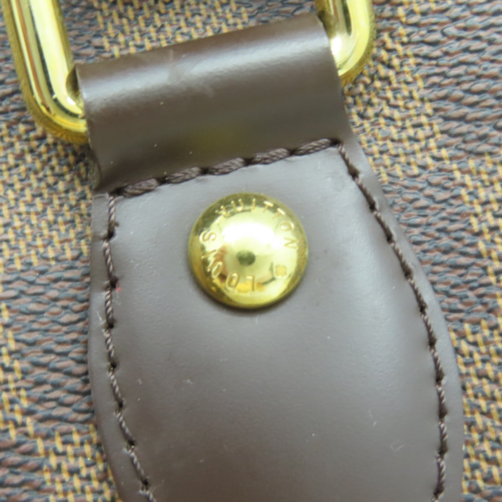 LOUIS VUITTON Damier Hampstead PM金扣手挽袋啡色
