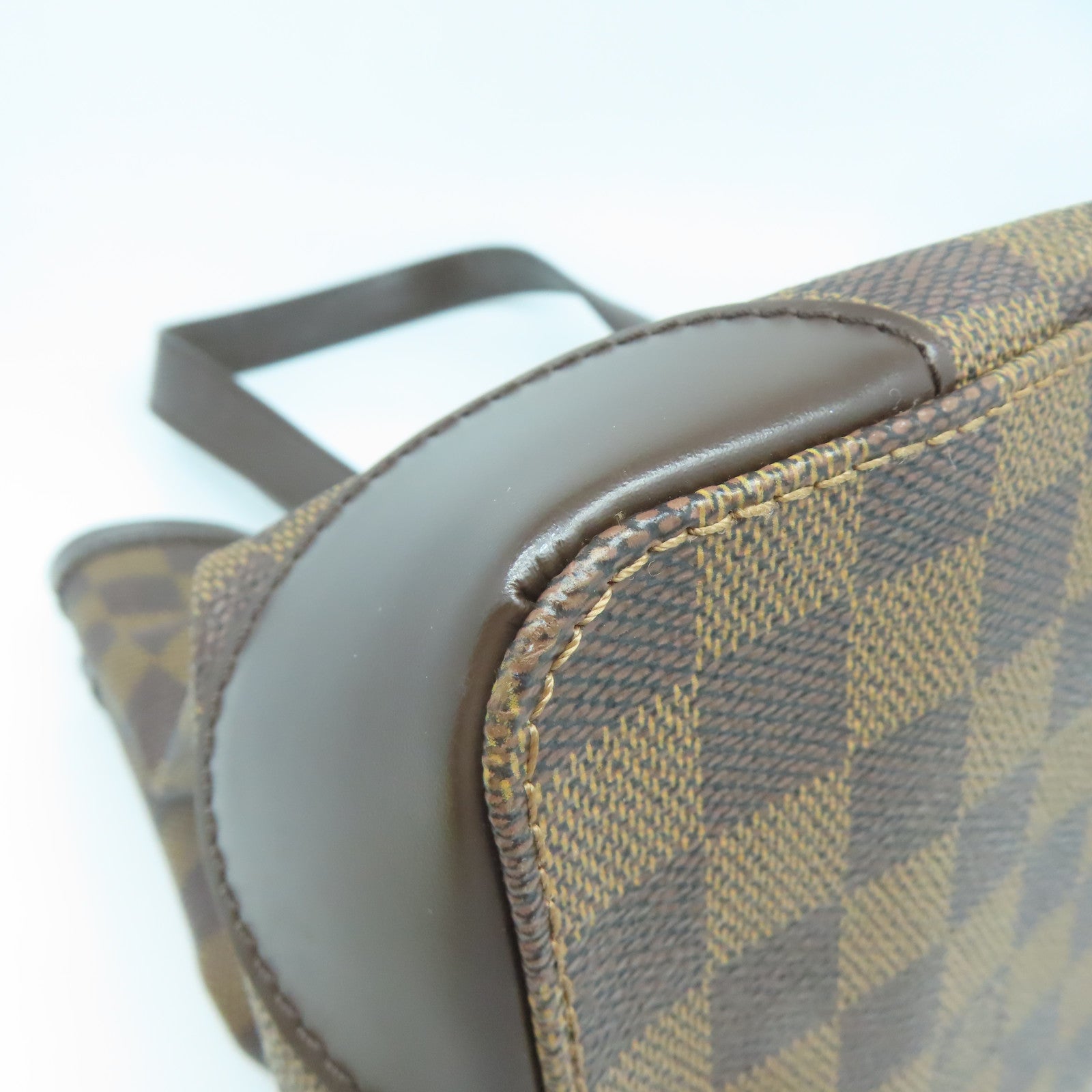 LOUIS VUITTON Damier Hampstead PM金扣手挽袋啡色