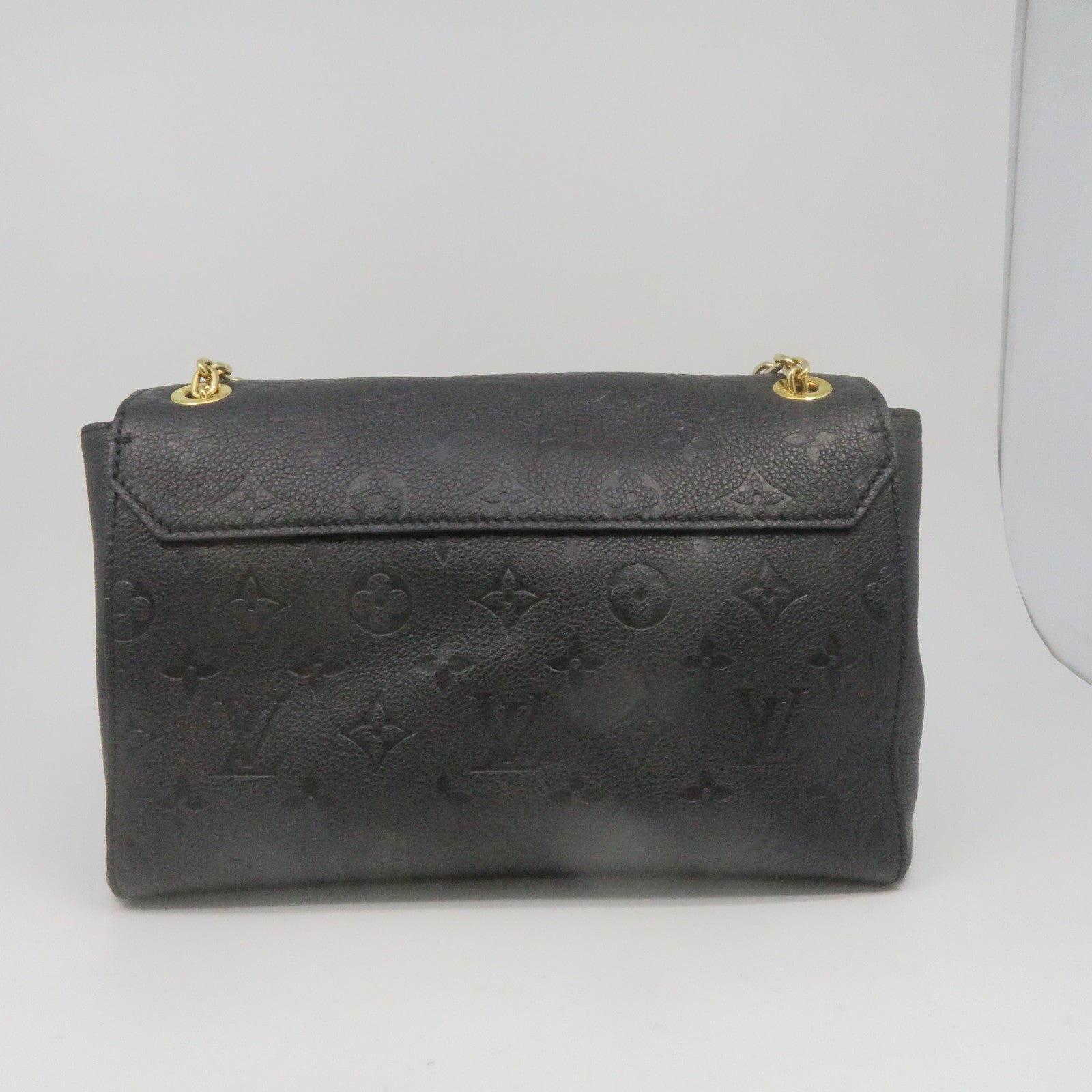 LOUIS VUITTON Monogram Empreinte Vavin PM gold buckle handle bag