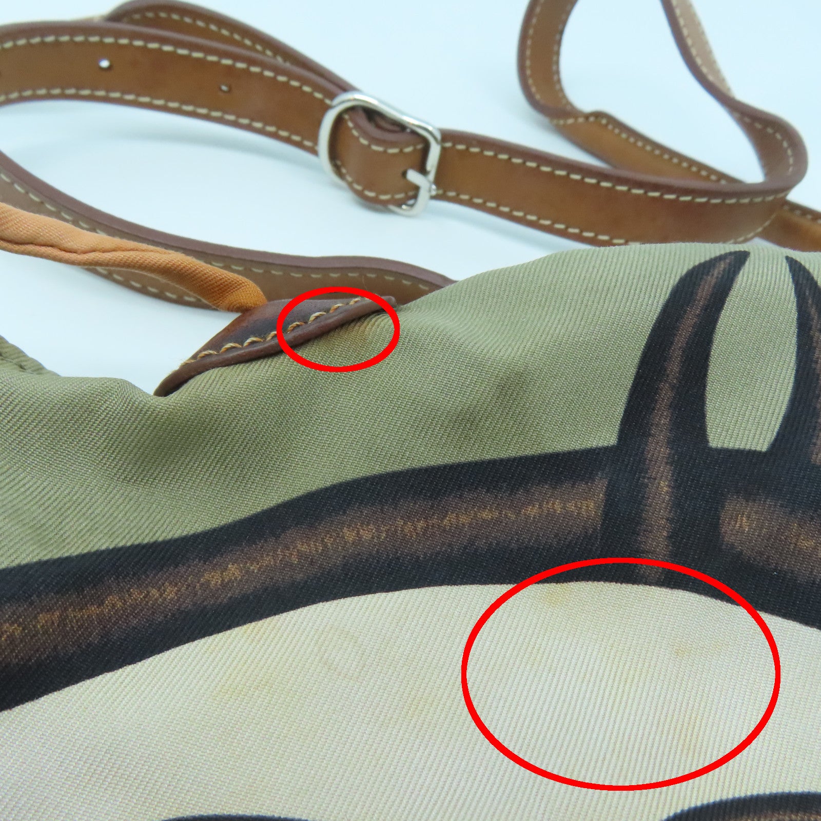 HERMES 絲質Silk City銀扣肩背袋彩色