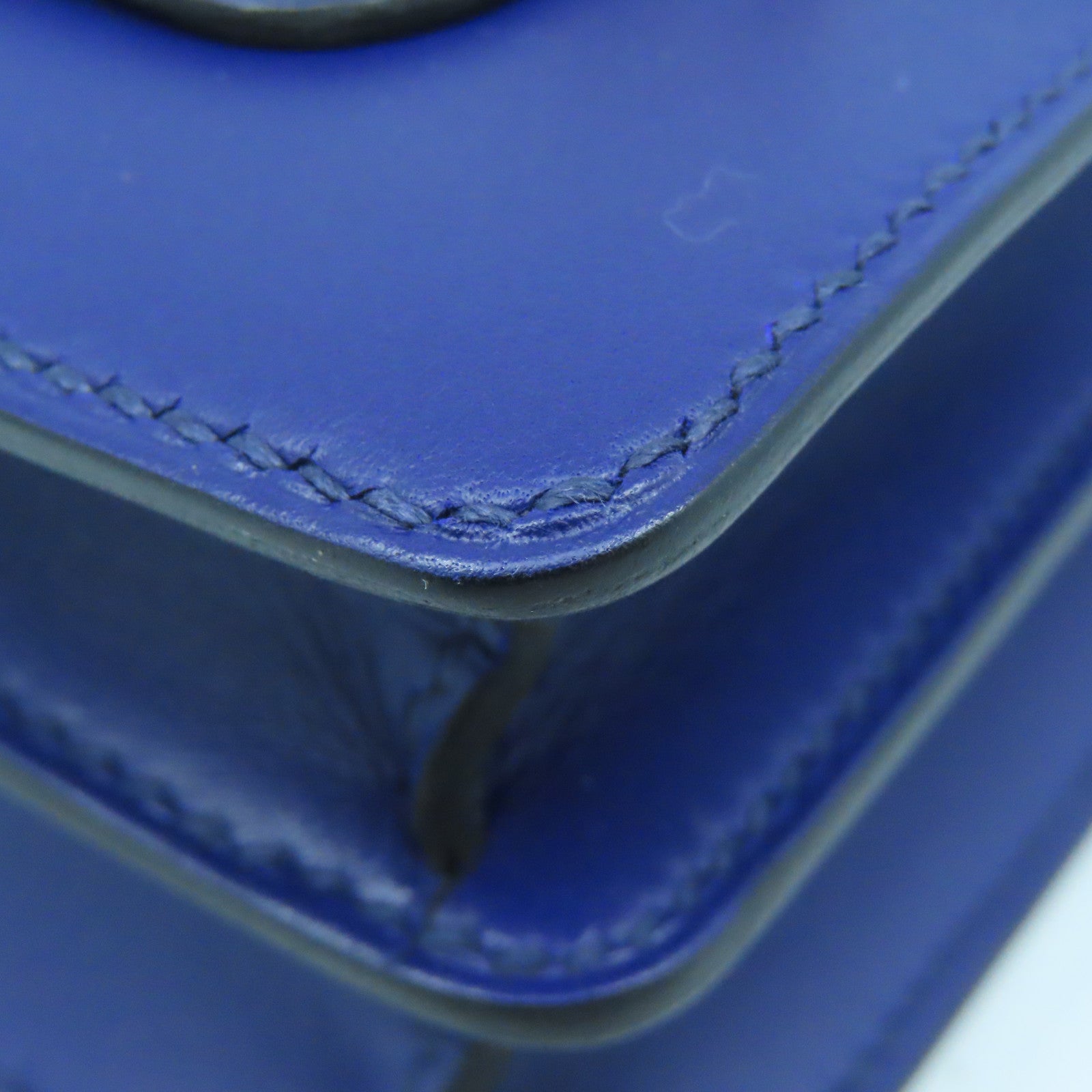 HERMES Alligator Missi Liss皮革Mini Roulis金扣肩背袋Bleu Encre蓝色