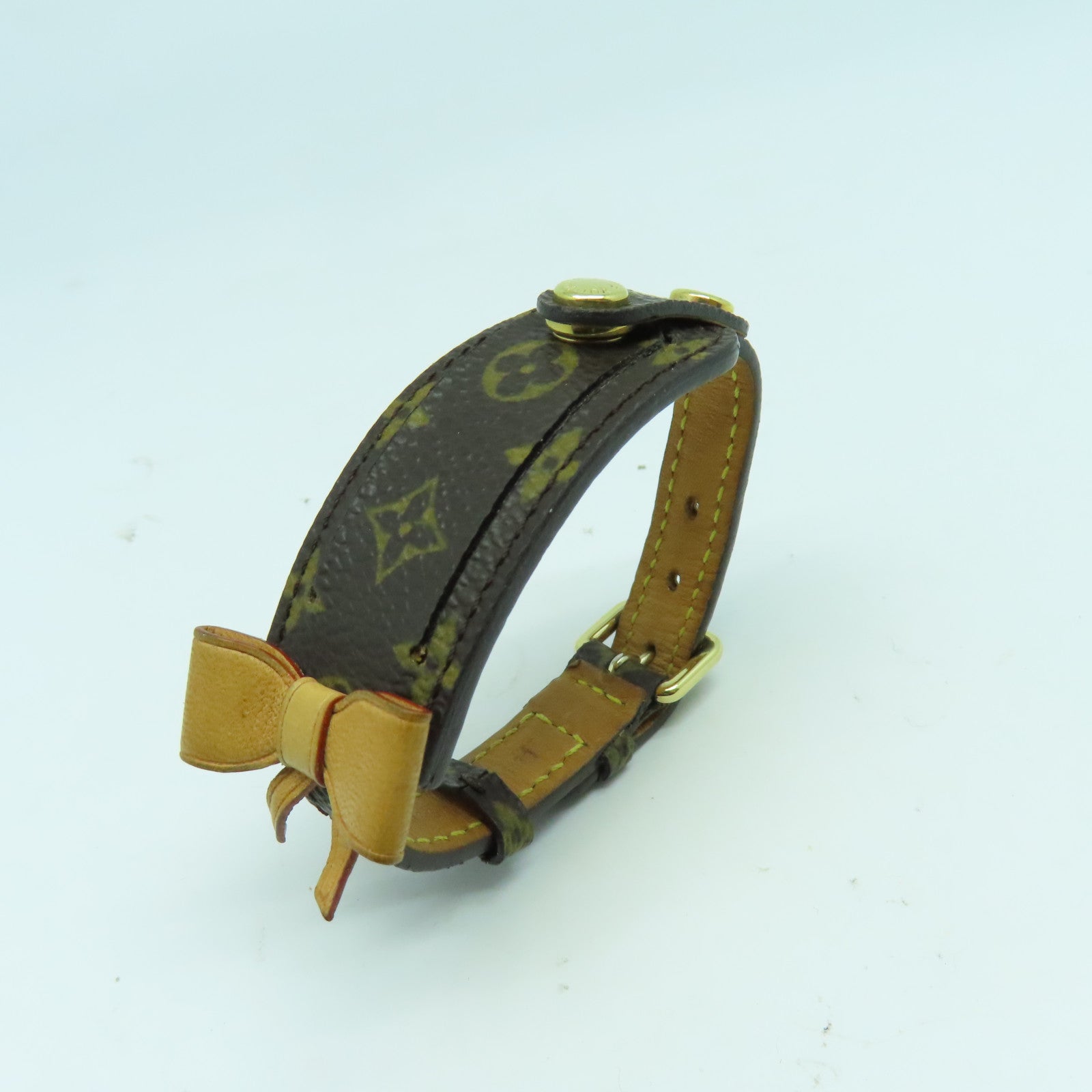 LOUIS VUITTON Monogram Bracelet金扣手鐲啡色