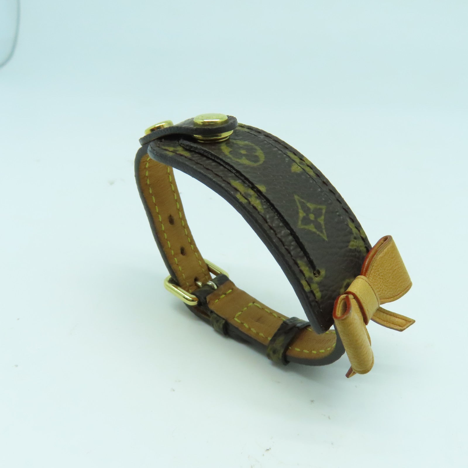 LOUIS VUITTON Monogram Bracelet金扣手鐲啡色