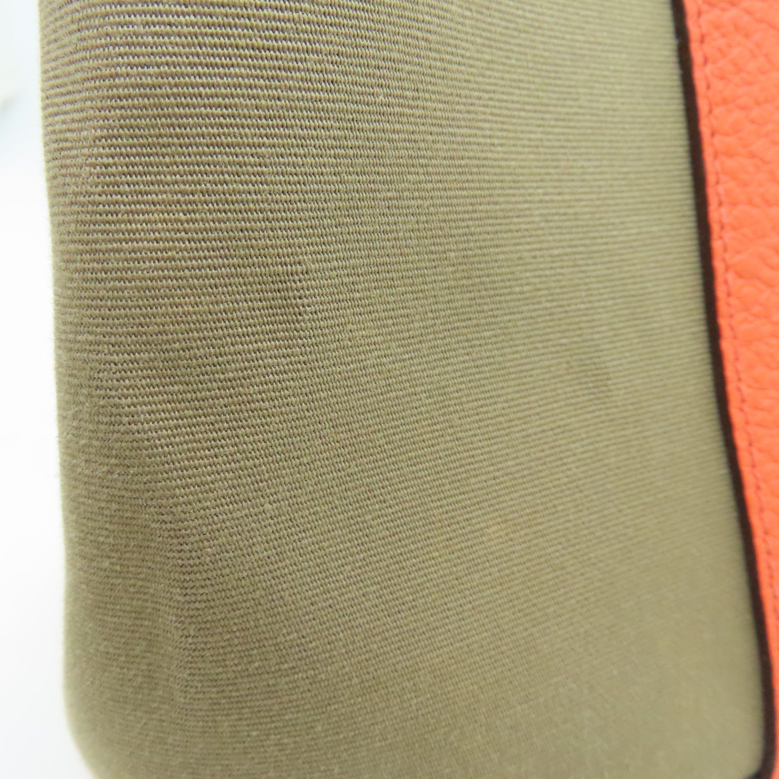HERMES 帆布Garden Party TPM Tote Bag銀扣手挽袋啡色橙色