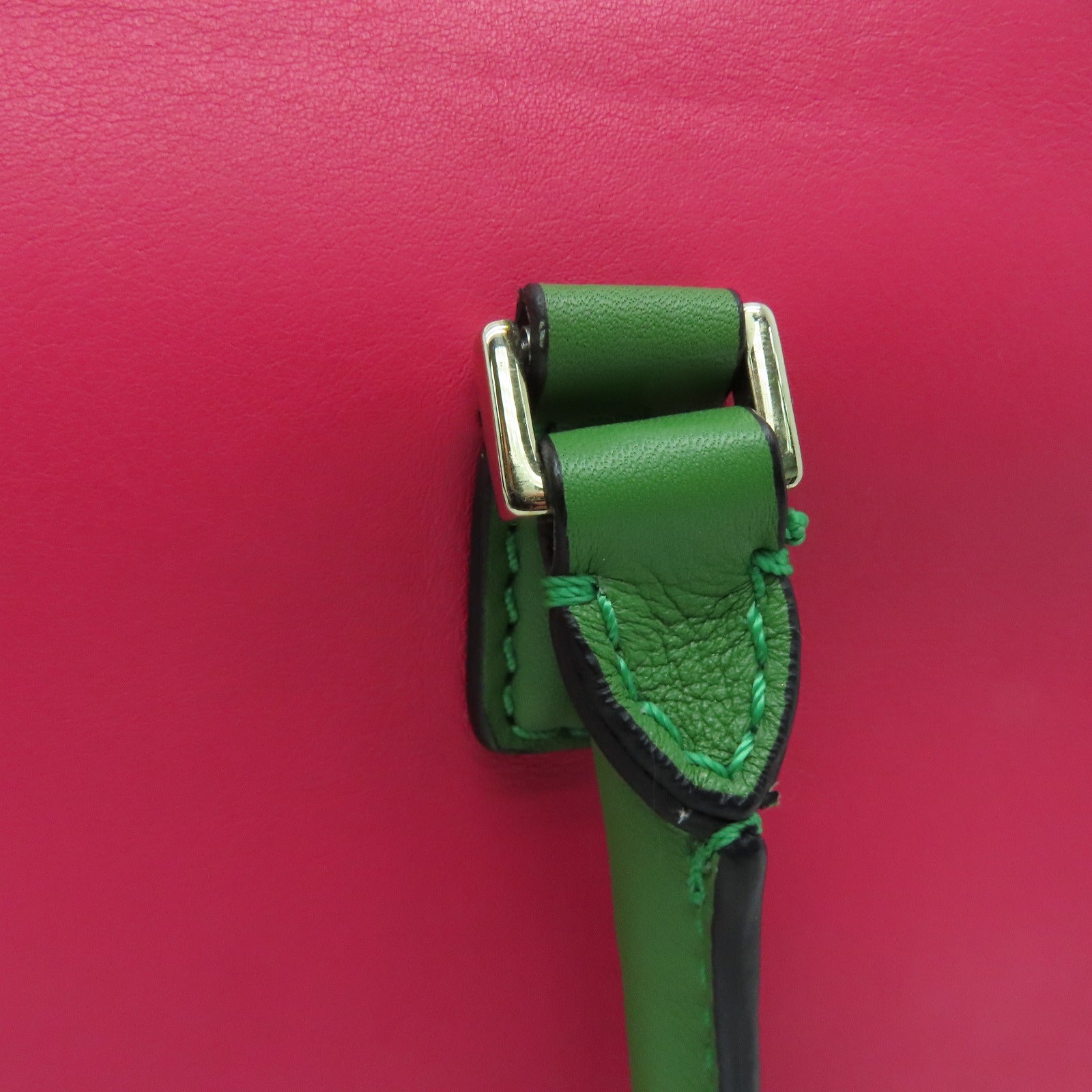 Valentino 牛皮皮革2 Way Shoulder Handbag金扣手挽肩背两用袋红色
