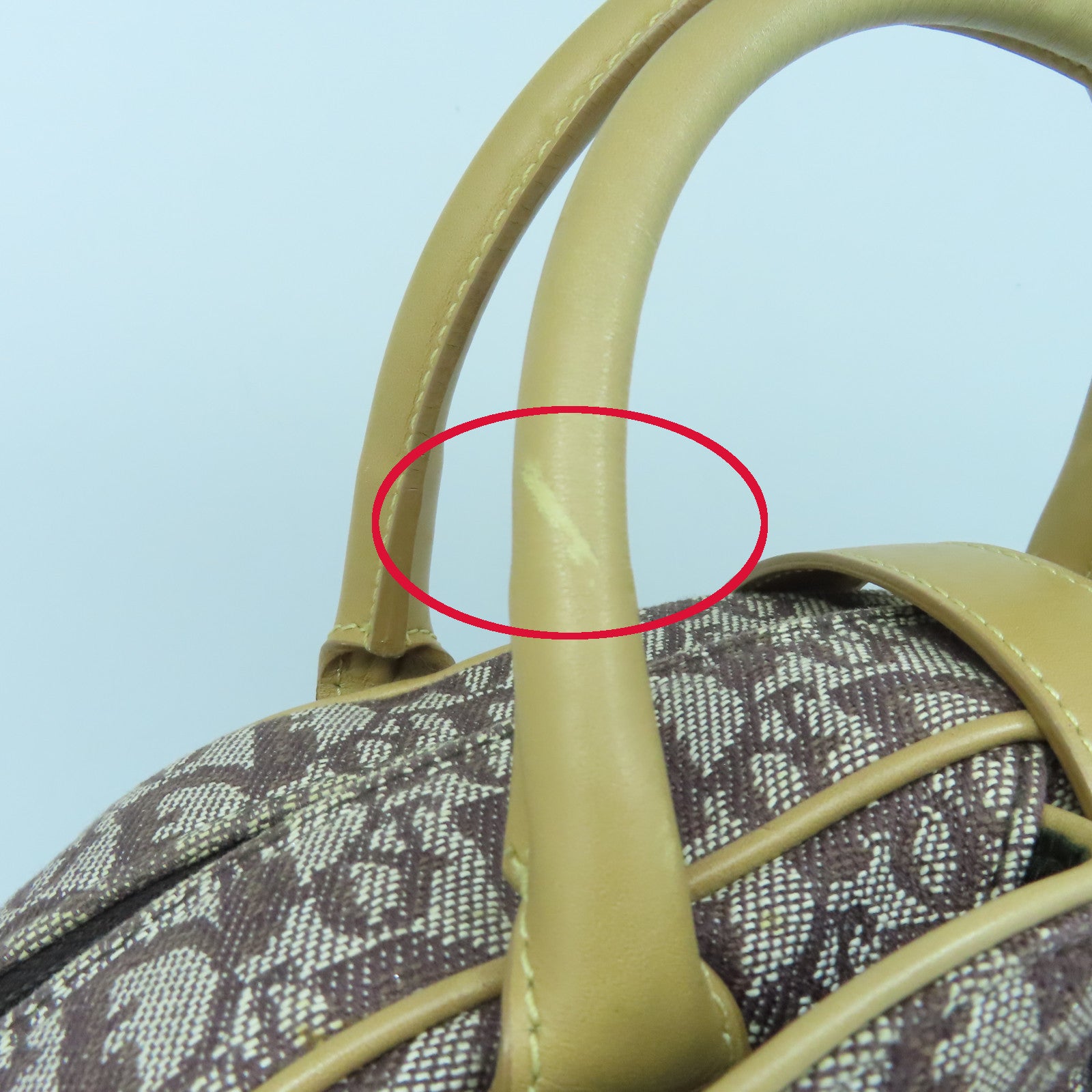 Dior canvas Shoulder Bag gold buckle shoulder bag brown