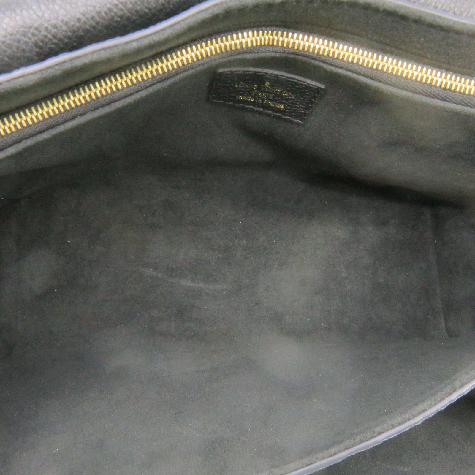 LOUIS VUITTON Monogram Empreinte Vavin PM gold buckle handle bag