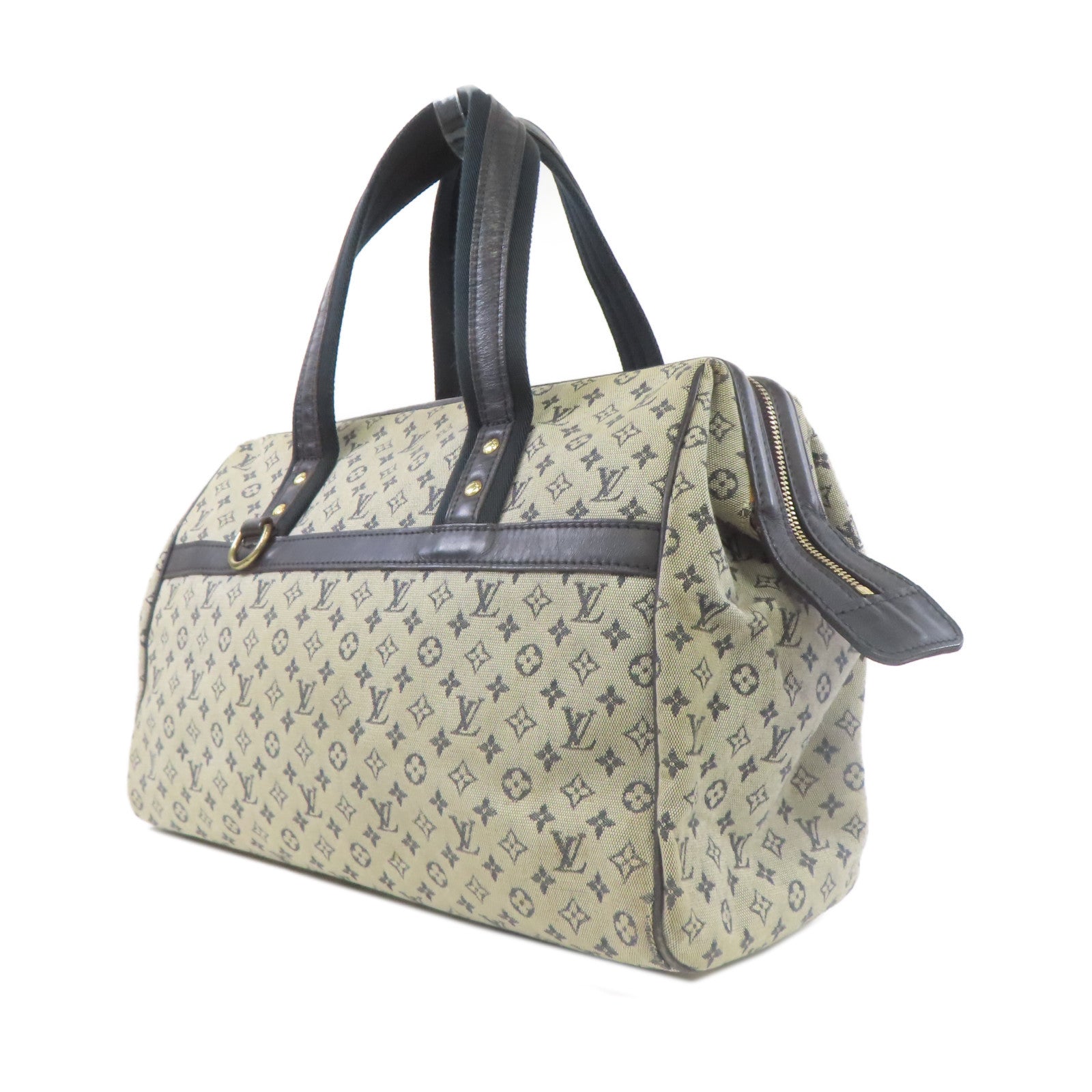 LOUIS VUITTON Monogram Mini Josephine GM金扣手挽袋藍色