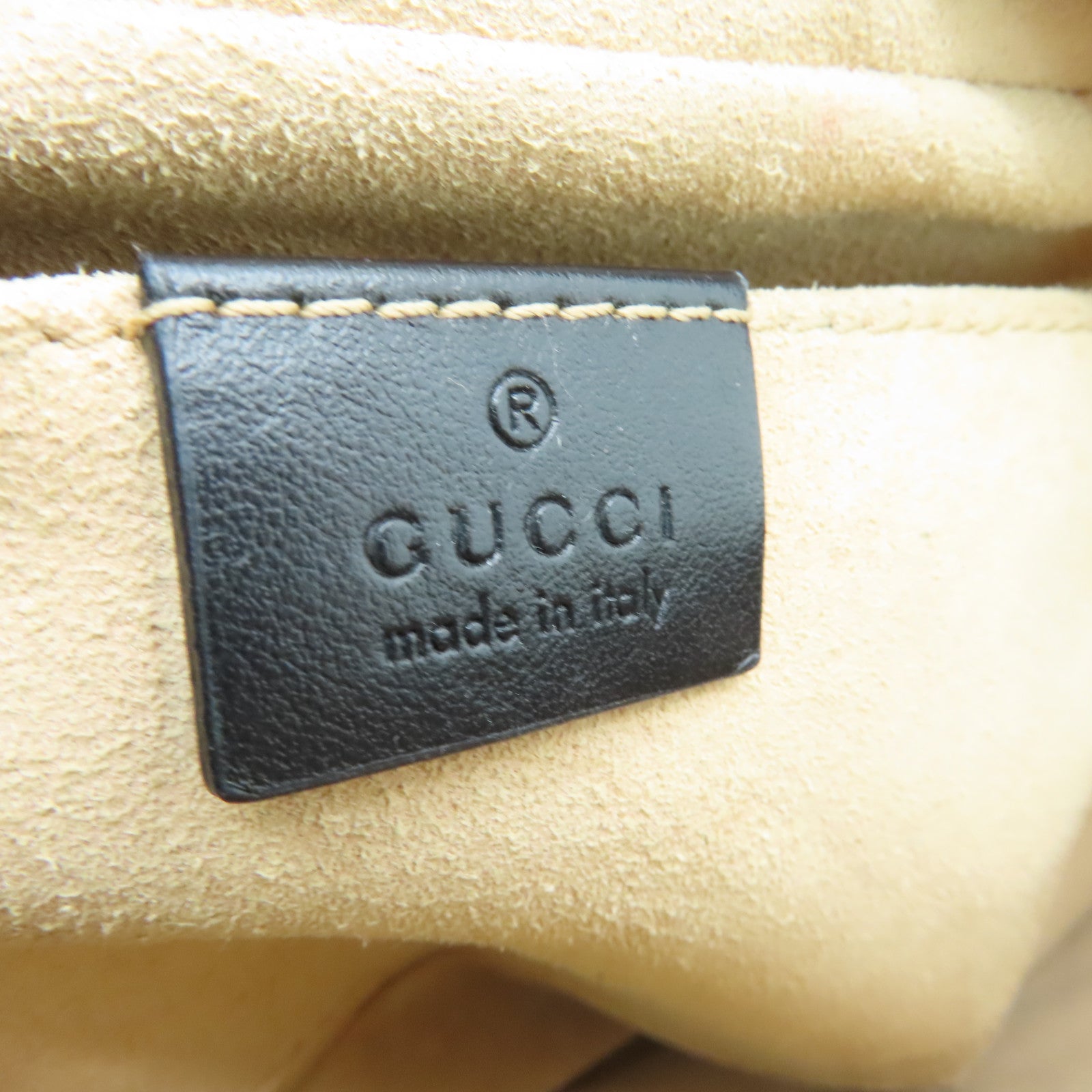 GUCCI Calfskin Leather GG Mormont Gold Buckle Chain Shoulder Bag Black
