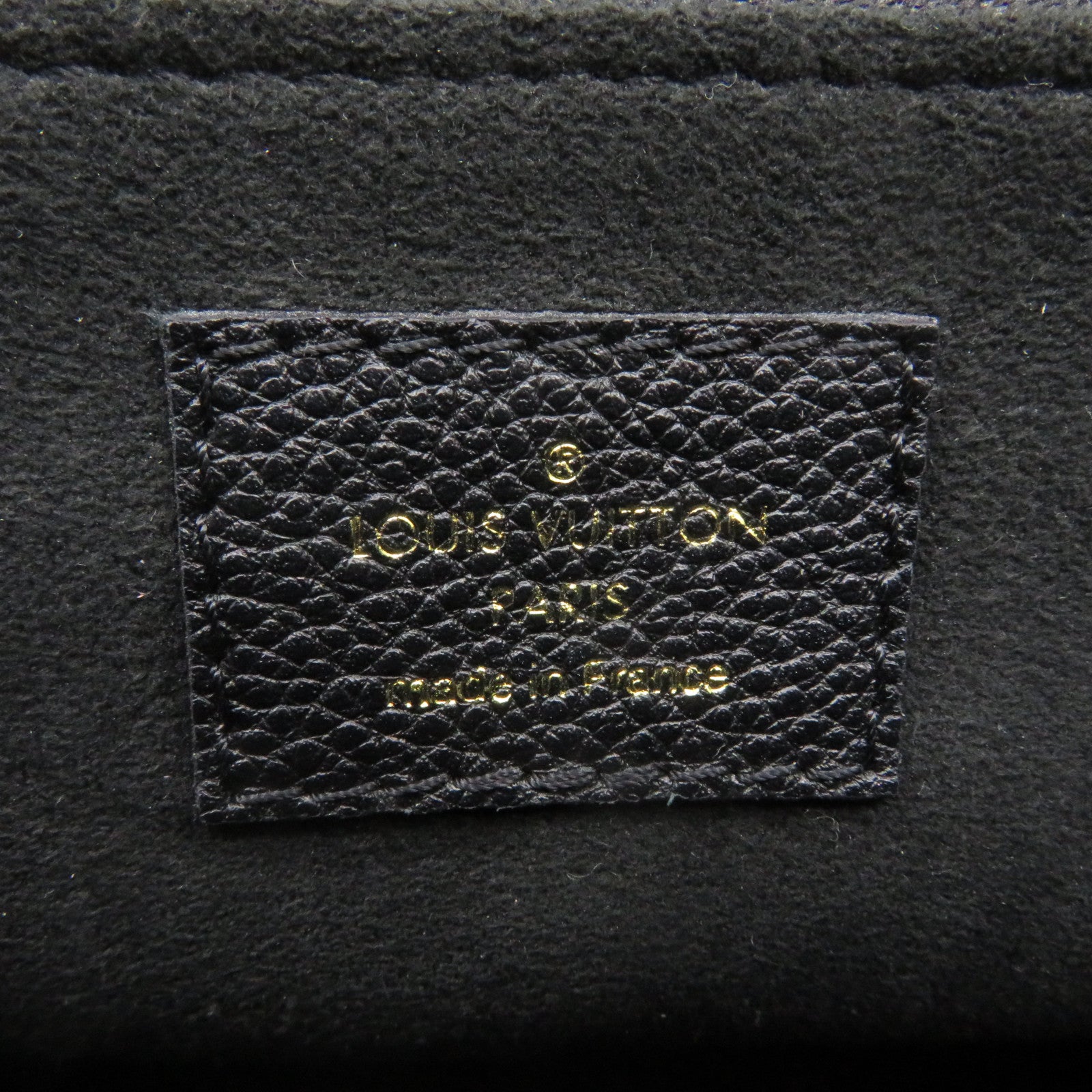 LOUIS VUITTON Monogram Empreinte Vavin PM gold buckle handle bag