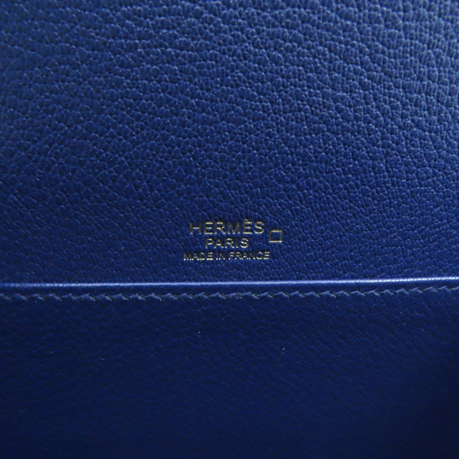 HERMES Alligator Missi Liss皮革Mini Roulis金扣肩背袋Bleu Encre蓝色