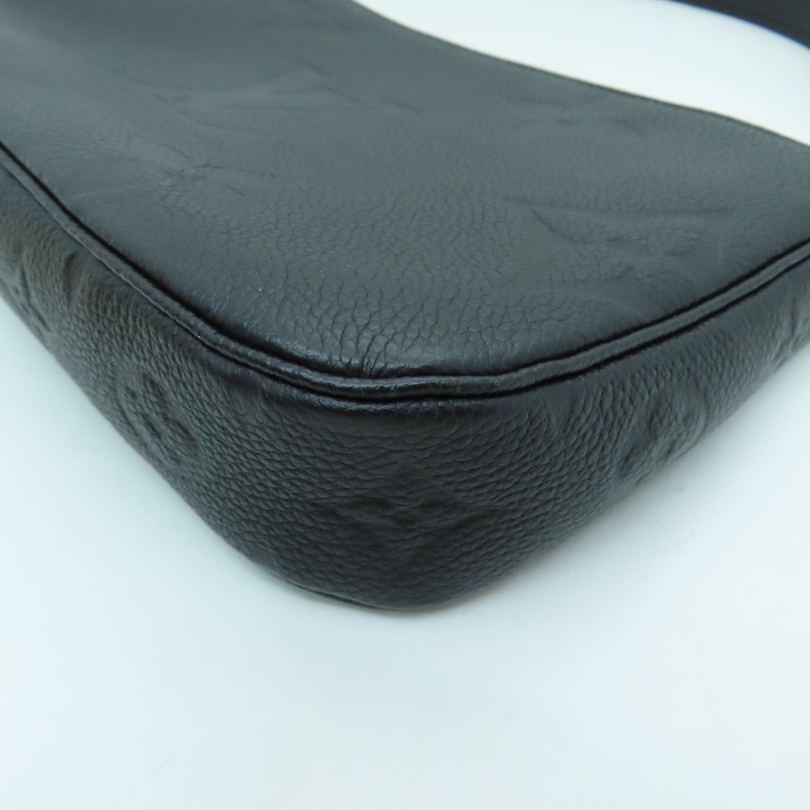 LOUIS VUITTON Monogram Empreinte Multi Pochette Accessoires Gold Buckle Shoulder Bag Black