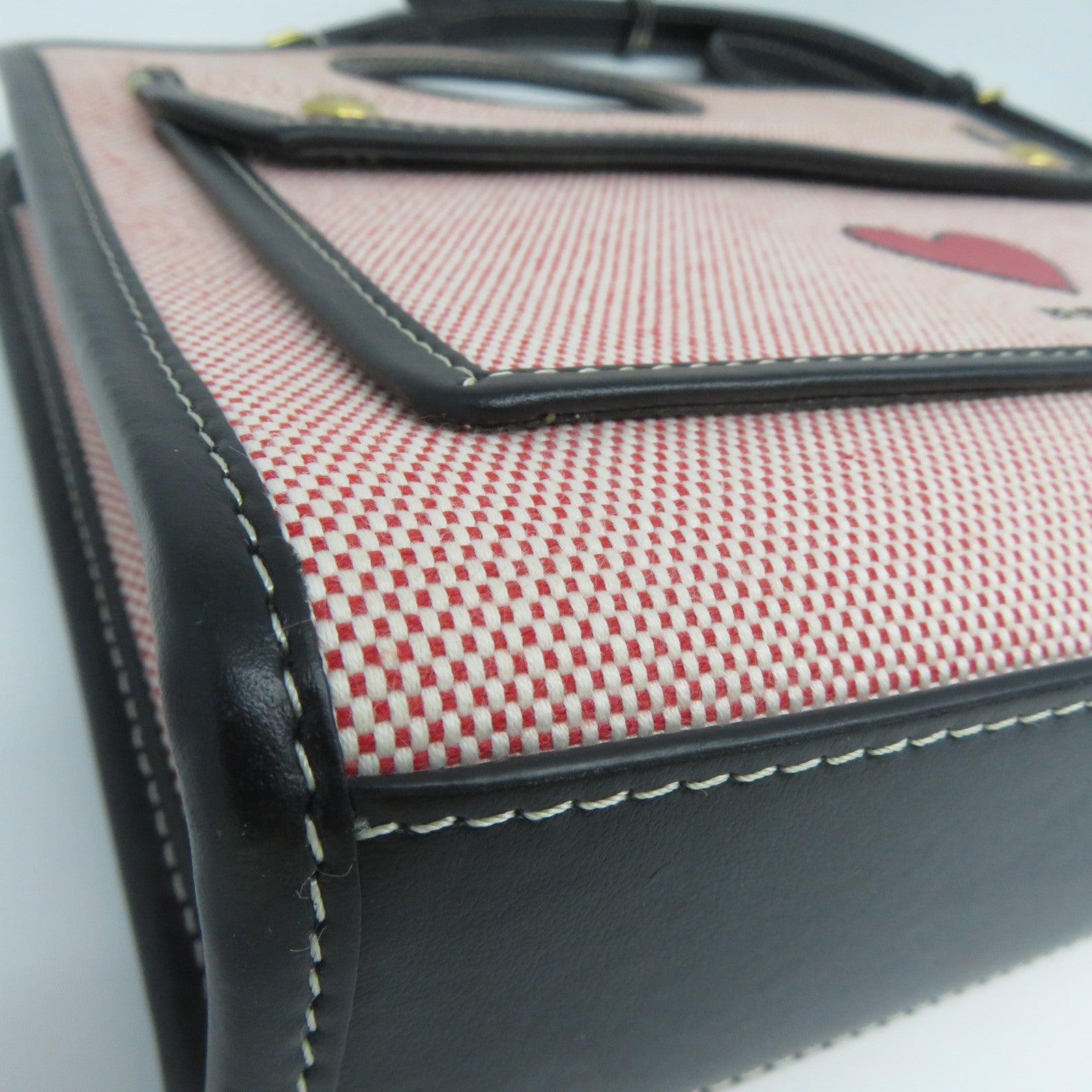 BURBERRY 帆布Shoulder Bag金扣手挽肩背兩用袋粉紅色