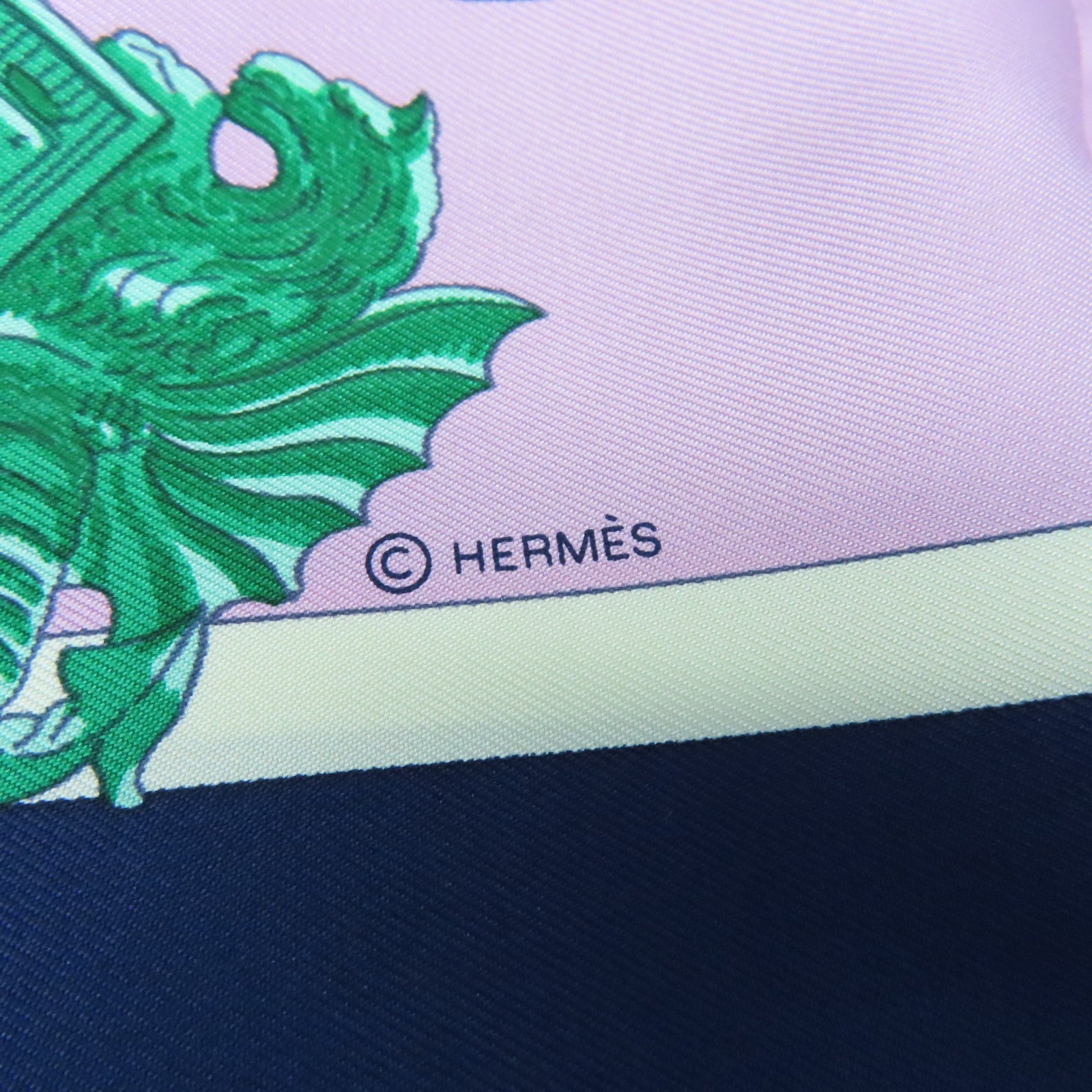 HERMES 丝质Scarf丝巾蓝色/粉红色/彩色