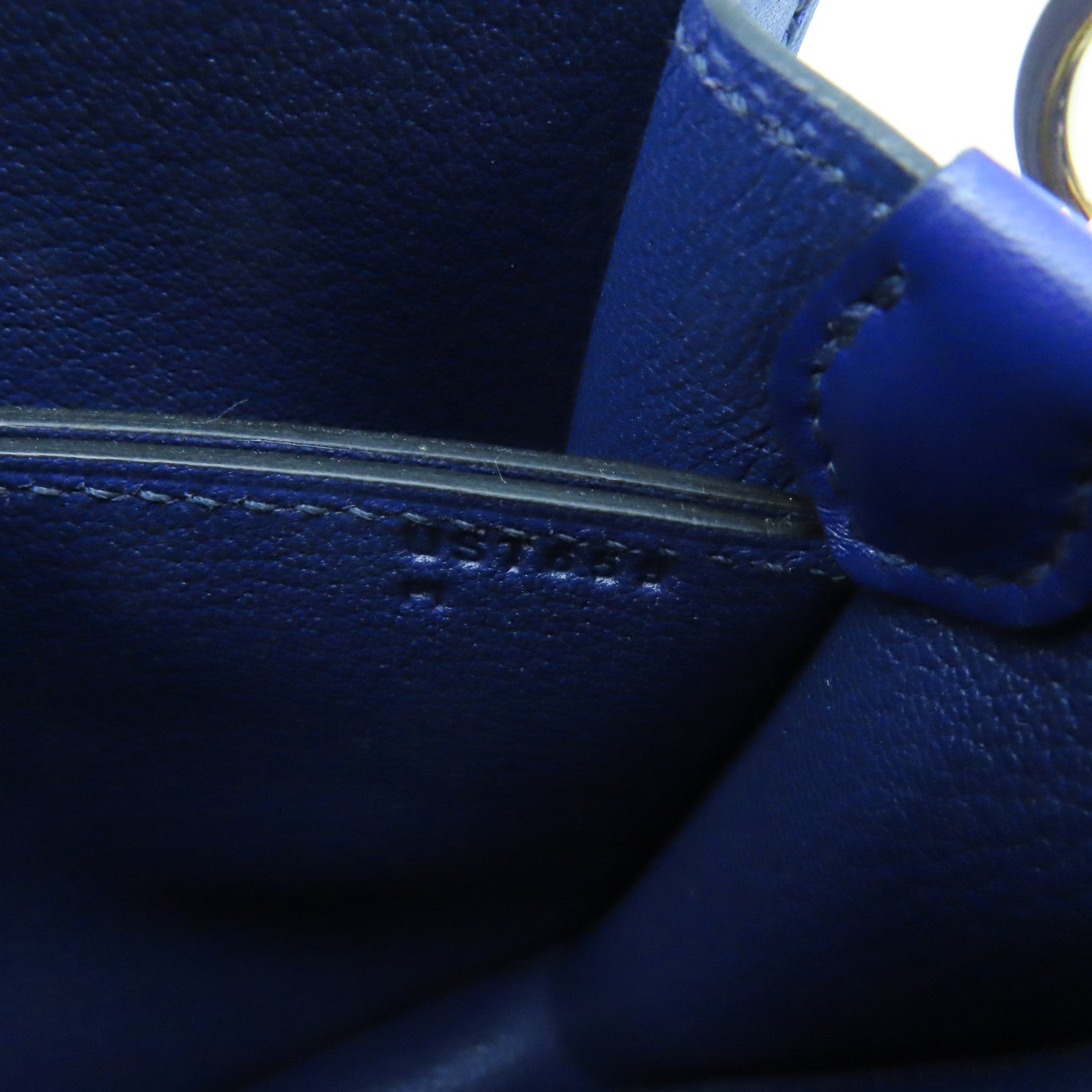 HERMES Alligator Missi Liss皮革Mini Roulis金扣肩背袋Bleu Encre蓝色