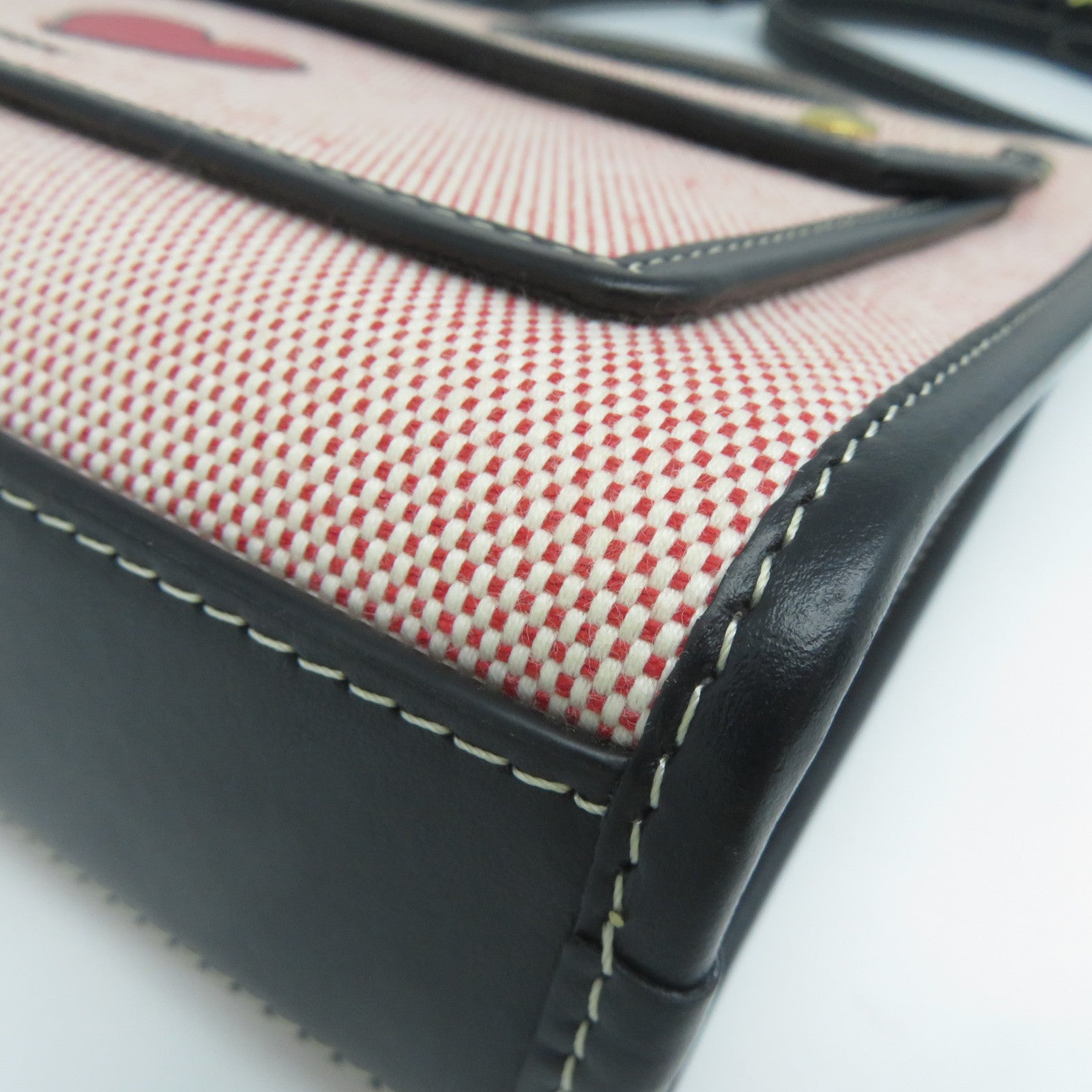 BURBERRY 帆布Shoulder Bag金扣手挽肩背兩用袋粉紅色