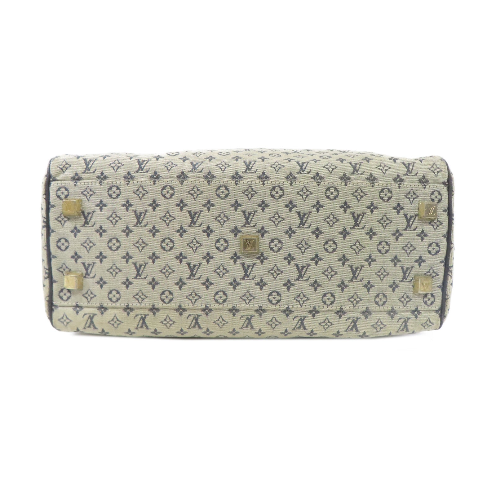 LOUIS VUITTON Monogram Mini Josephine GM金扣手挽袋藍色