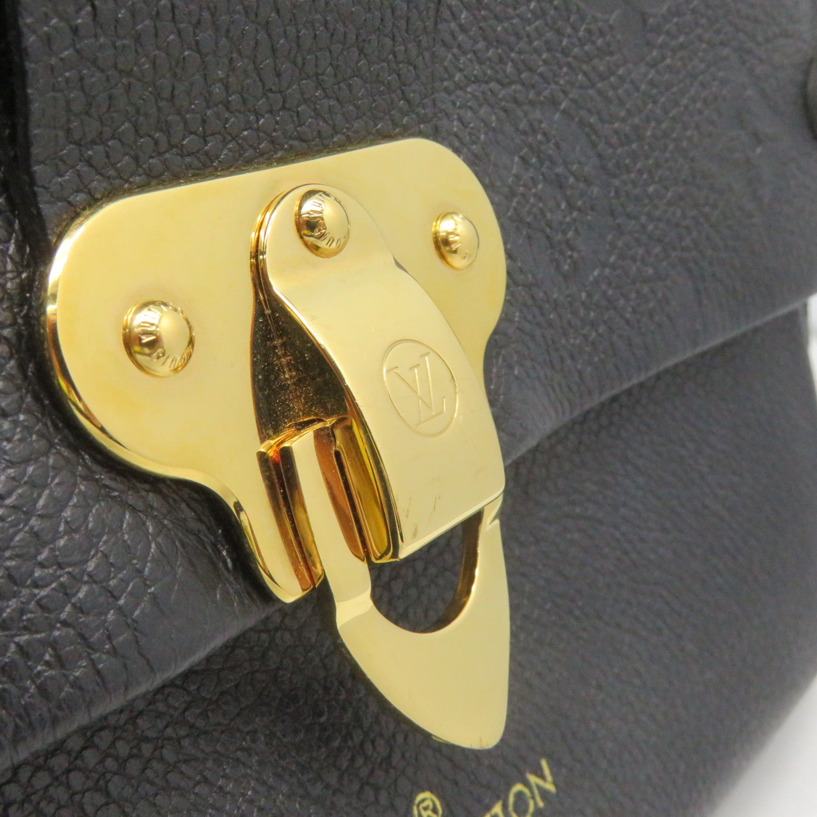LOUIS VUITTON Monogram Empreinte Vavin PM gold buckle handle bag