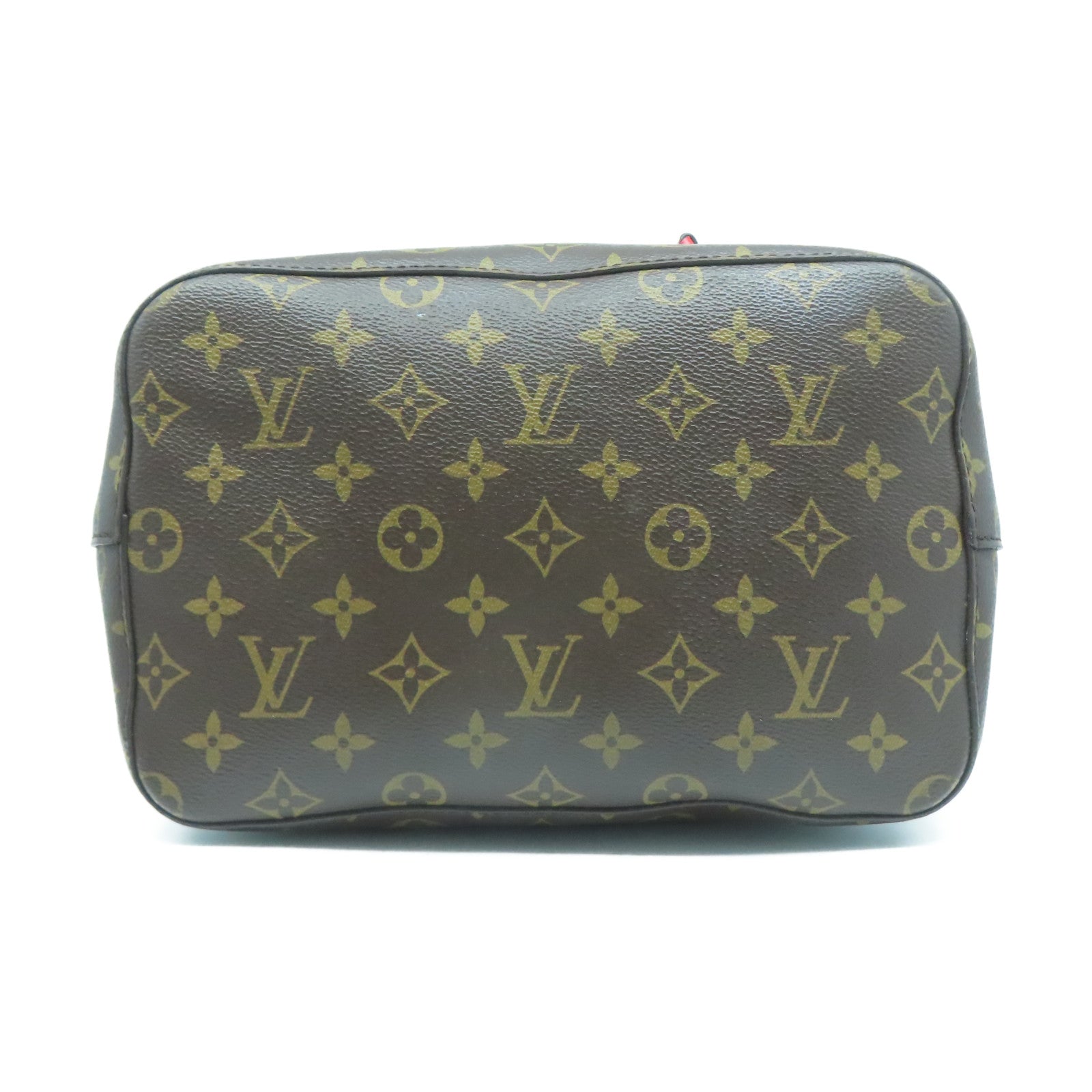 LOUIS VUITTON Monogram NeoNoe MM金扣肩背袋啡色/紅色