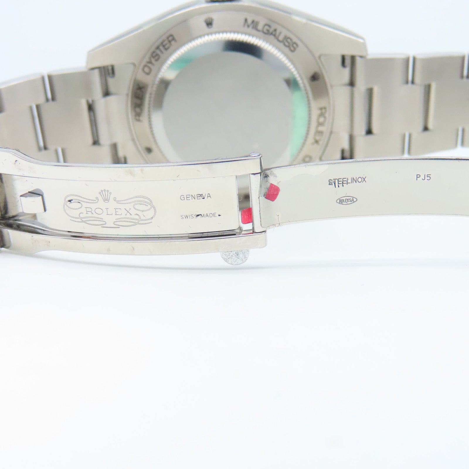 ROLEX Milgauss不鏽鋼自動機芯手錶黑色#16.5cm