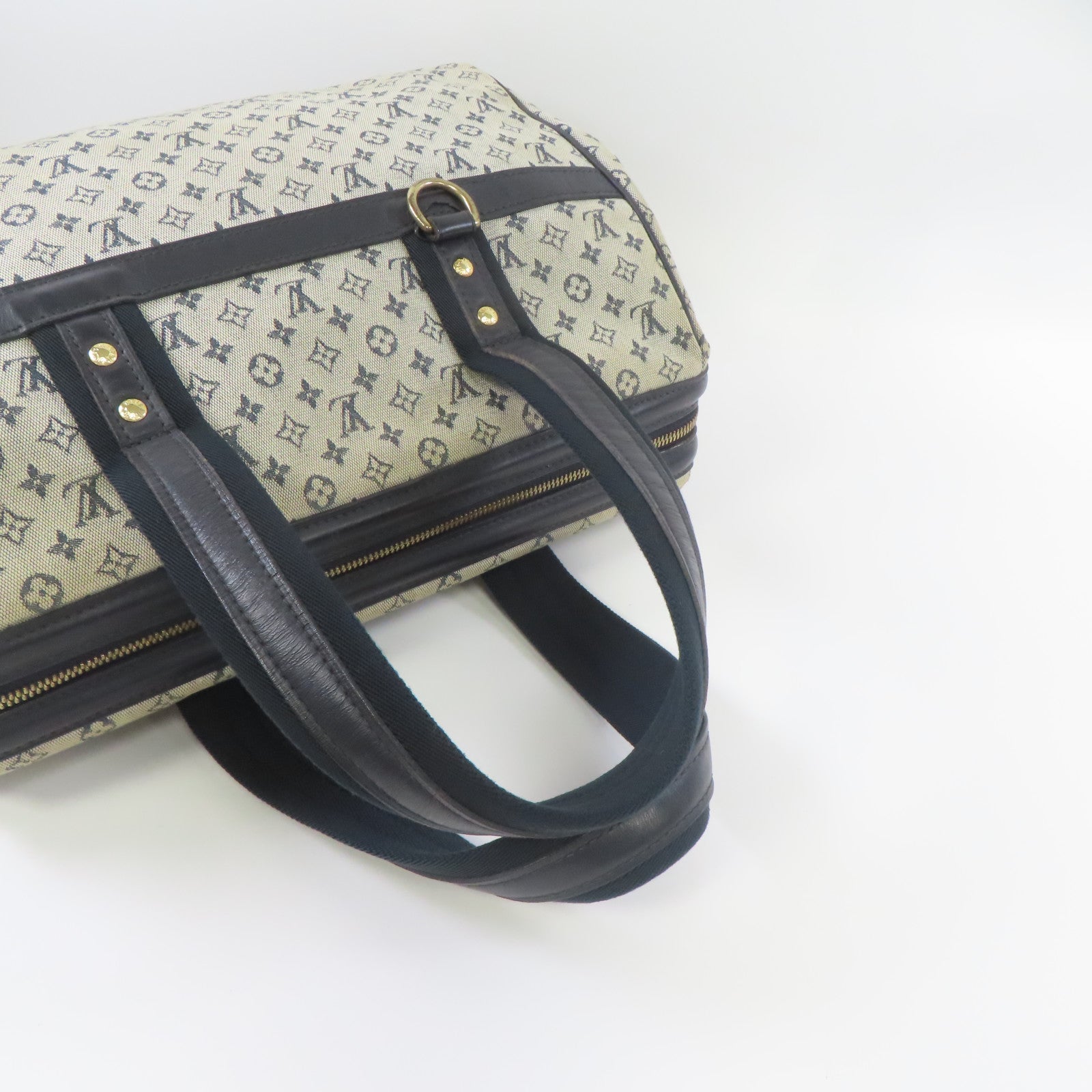 LOUIS VUITTON Monogram Mini Josephine GM金扣手挽袋藍色